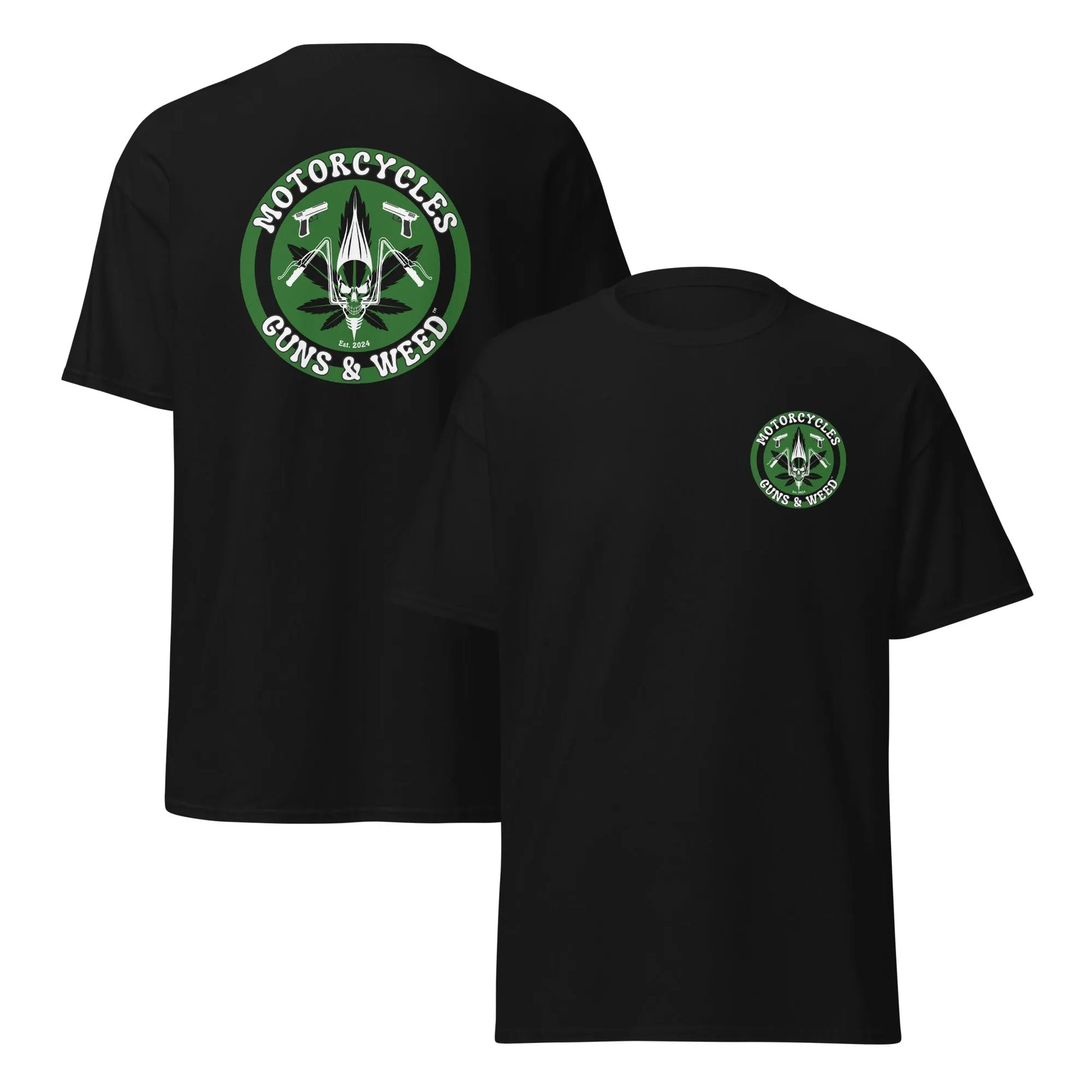 Motorcycles Guns & Weed T-shirt - Unisex - ShopMGW Clothing
