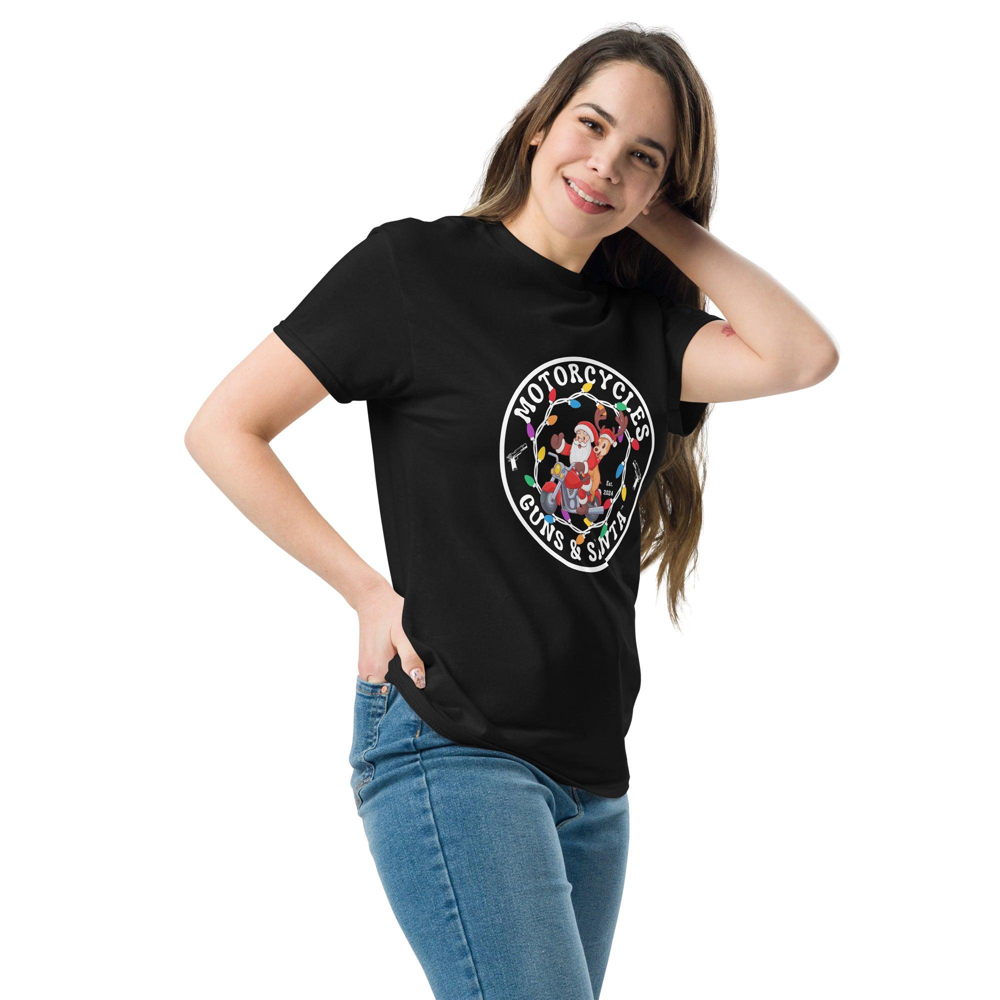 Motorcycles Guns & Santa T-shirt - Unisex -MGW Clothing