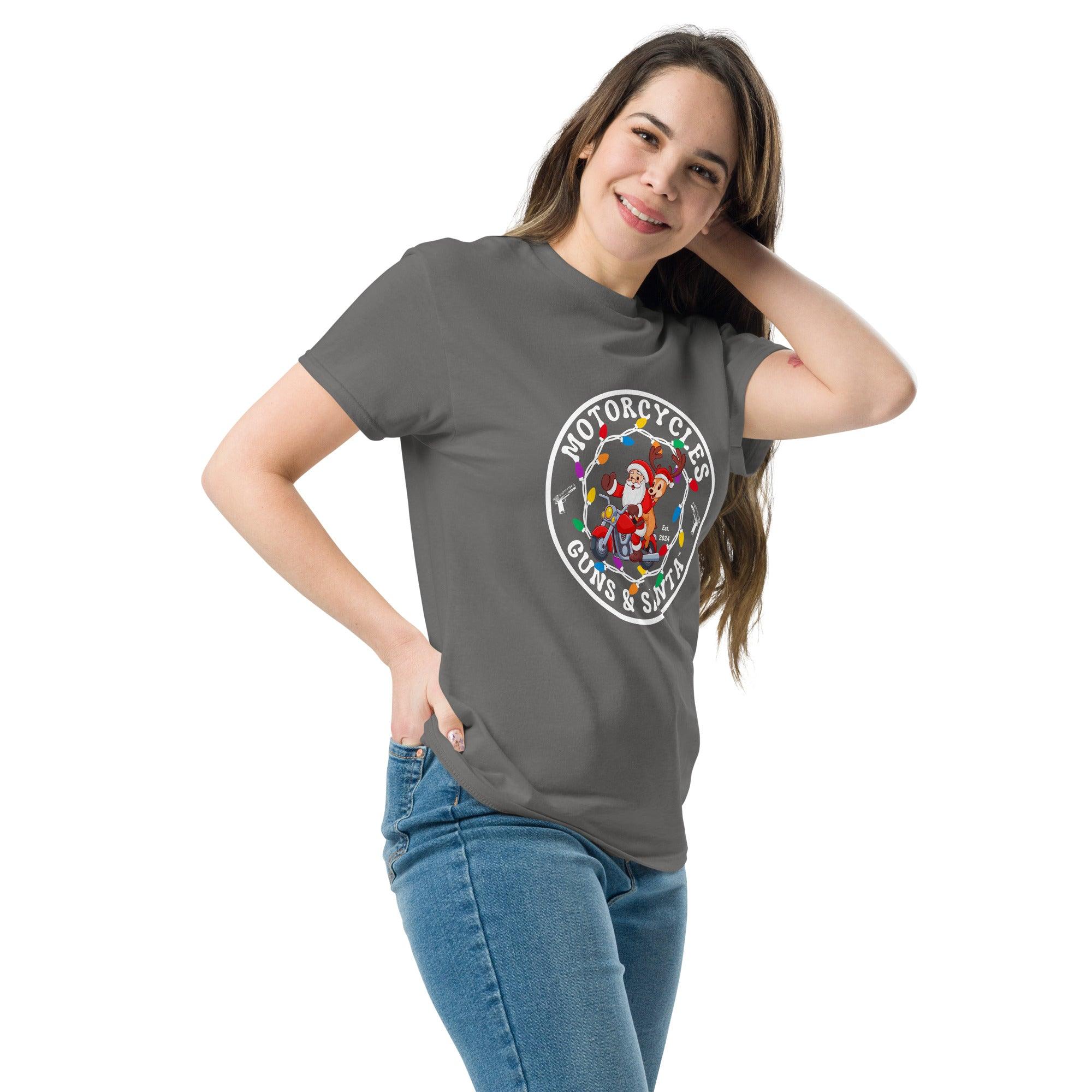 Motorcycles Guns & Santa T-shirt - Unisex -MGW Clothing