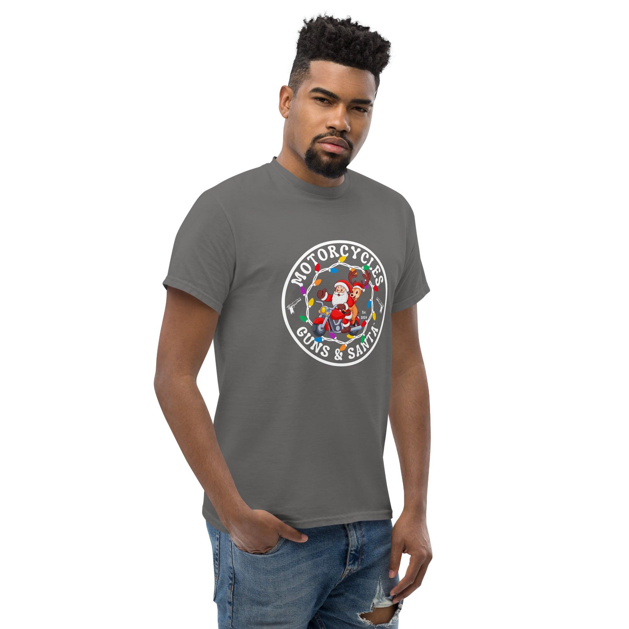 Motorcycles Guns & Santa T-shirt - Unisex -MGW Clothing