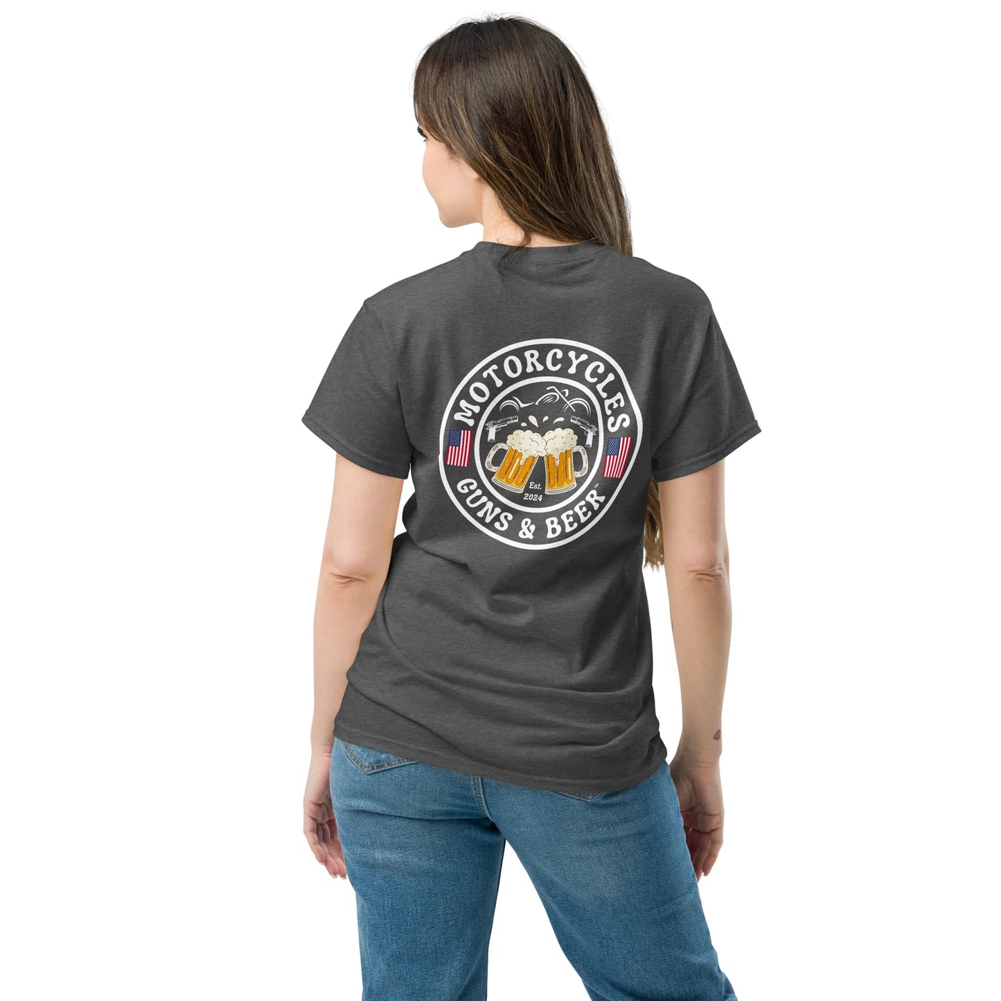 Motorcycles Guns & Beer T-shirt - Unisex - ShopMGW Clothing