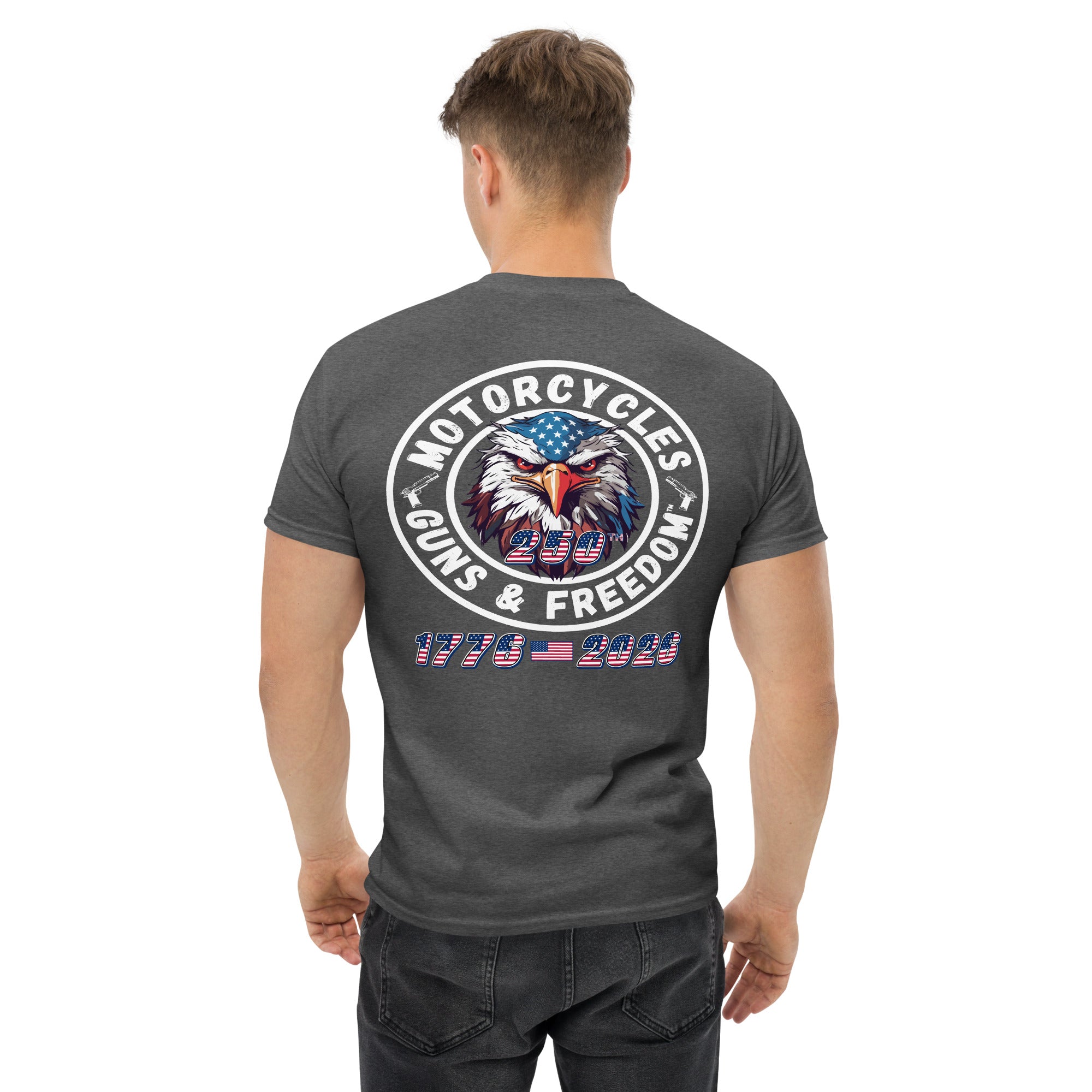 Motorcycles Guns And Freedom 250Th T Shirt Unisex - MGW Clothing