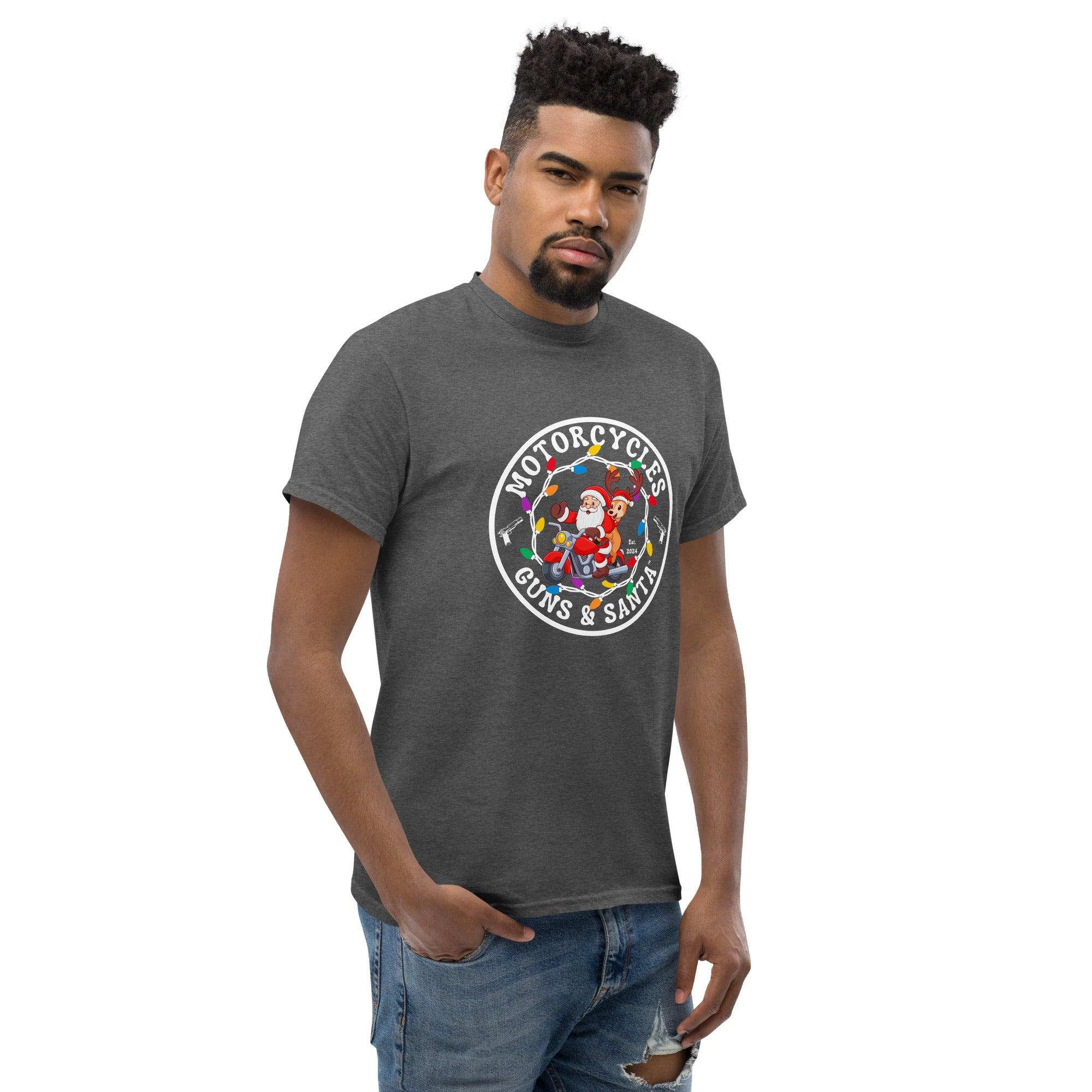 Motorcycles Guns & Santa T-shirt - Unisex -MGW Clothing