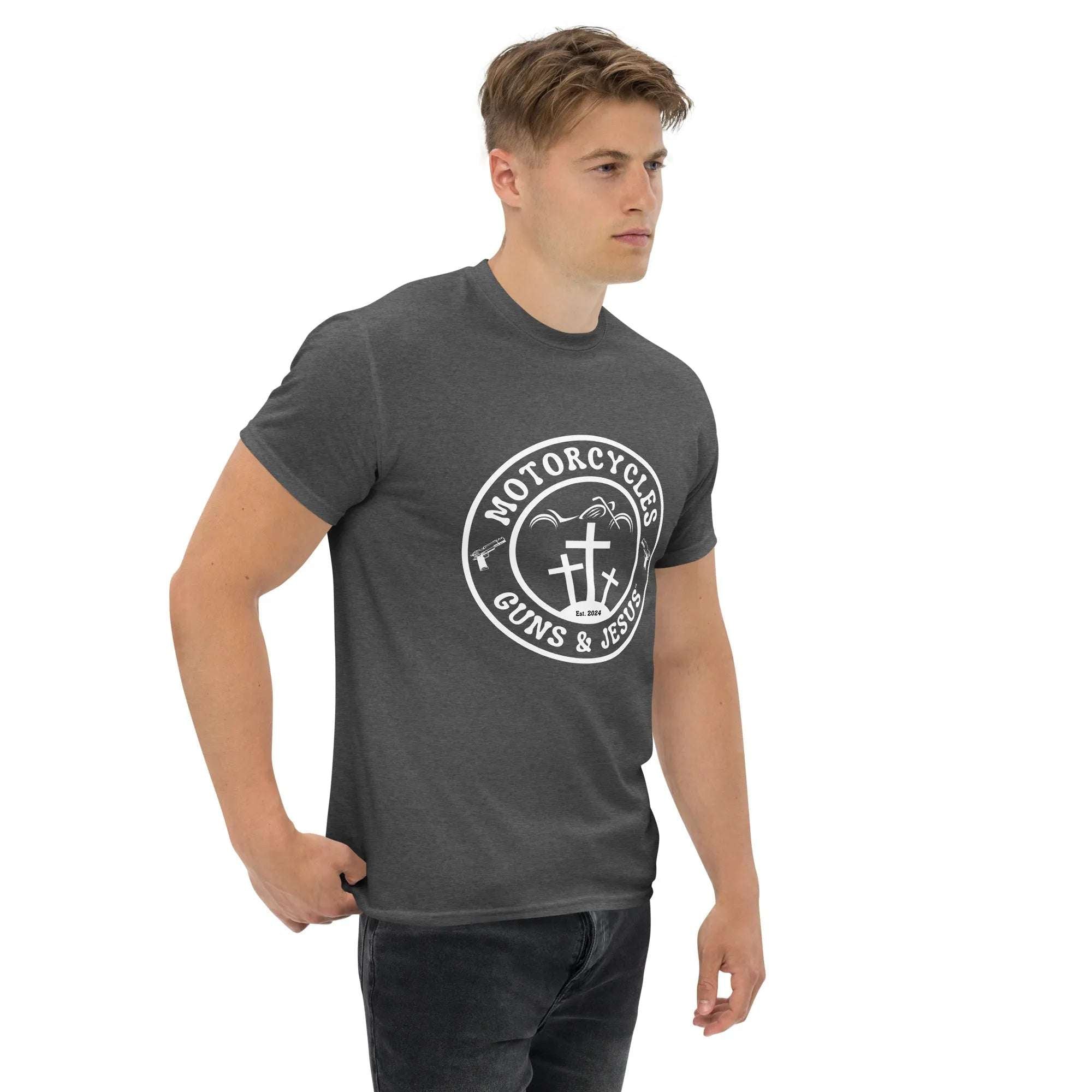 Motorcycles Guns & Jesus T-shirt - Unisex -MGW Clothing