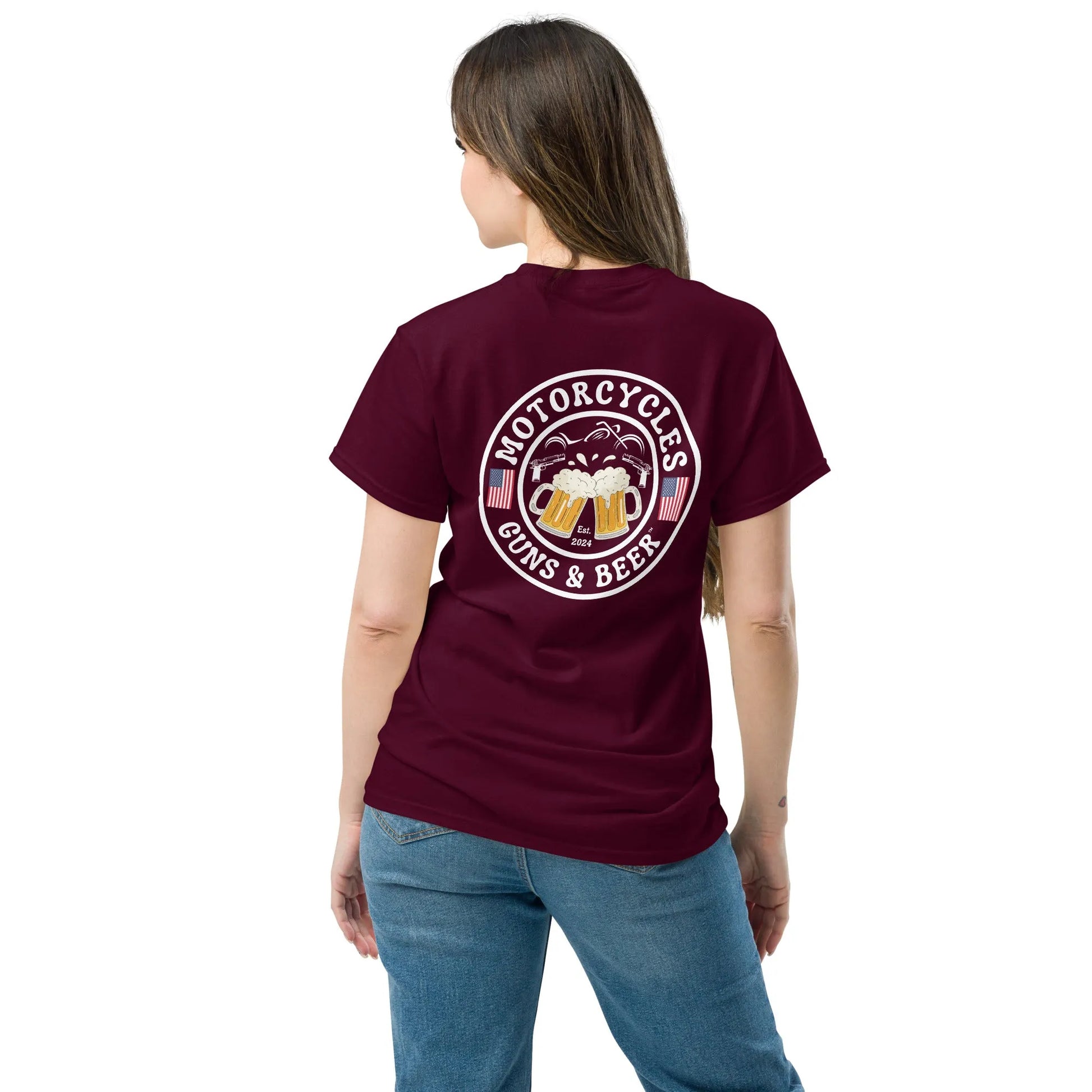 Motorcycles Guns & Beer T-shirt - Unisex - ShopMGW Clothing