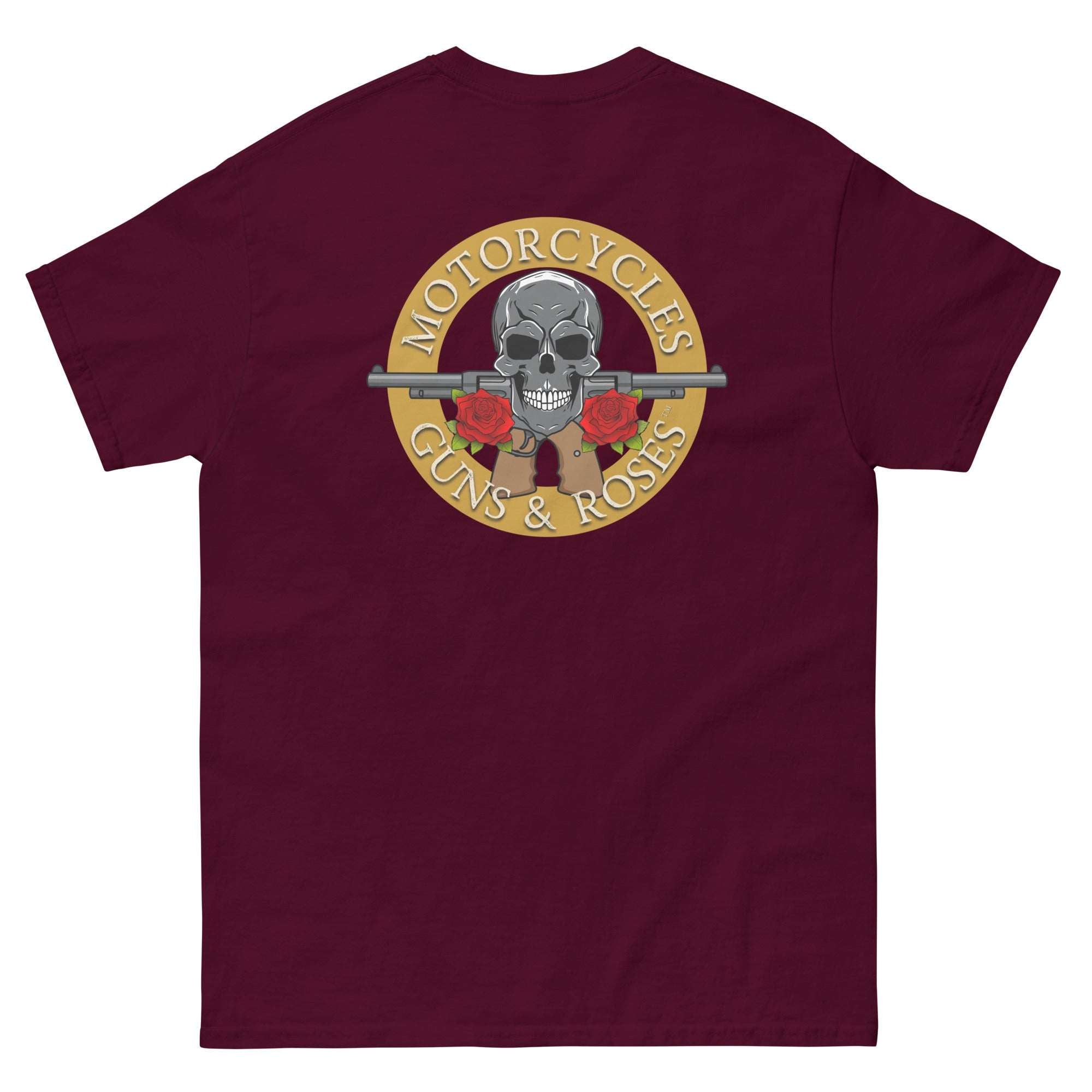 Motorcycles Guns And Roses T Shirt-MGW Clothing