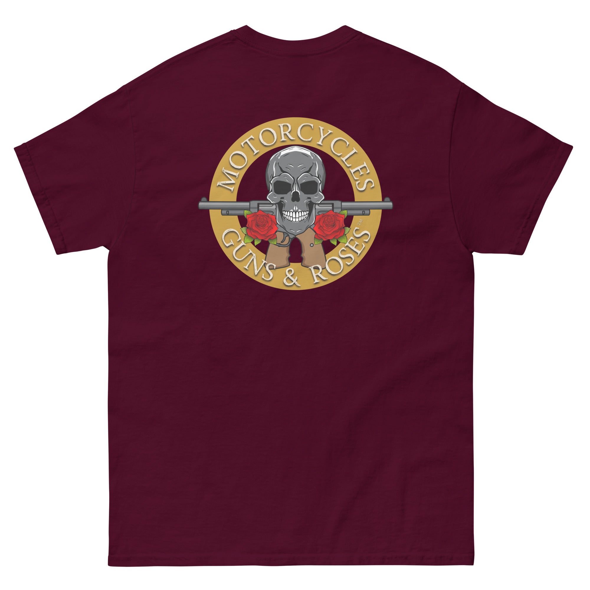 Motorcycles Guns And Roses T Shirt-MGW Clothing