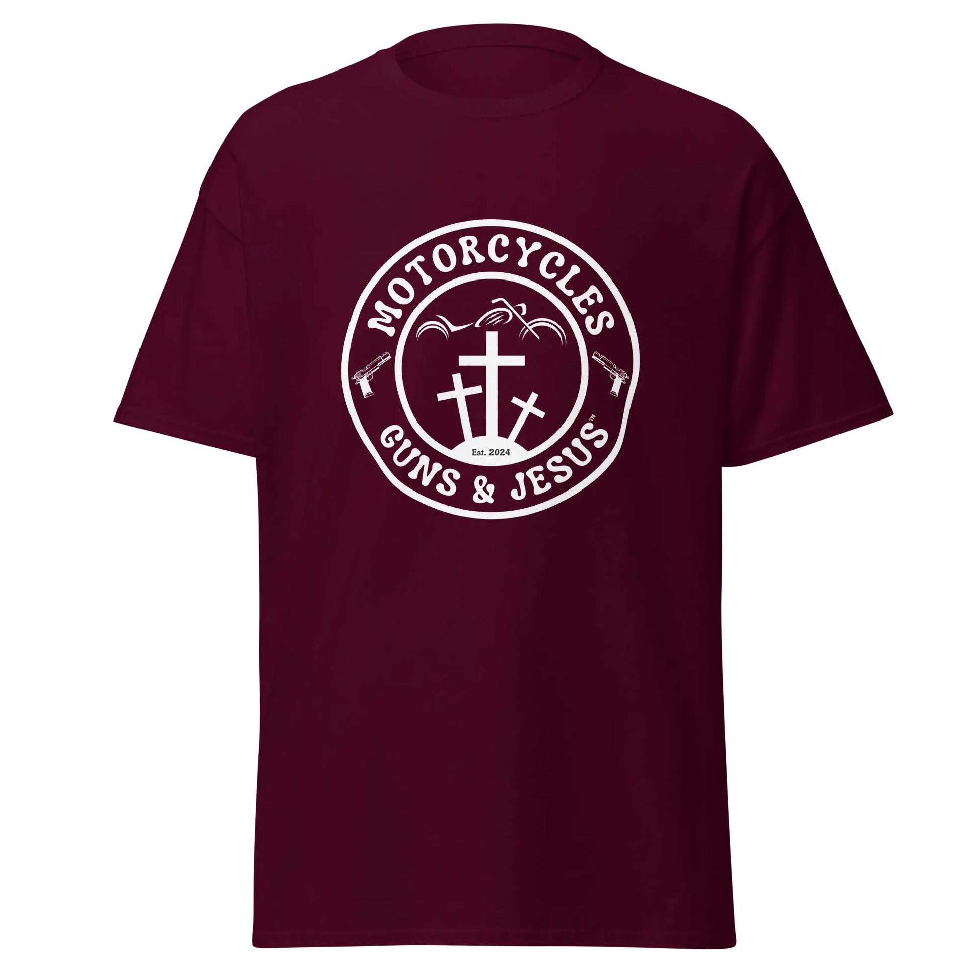 Motorcycles Guns & Jesus T-shirt - Unisex - ShopMGW Clothing