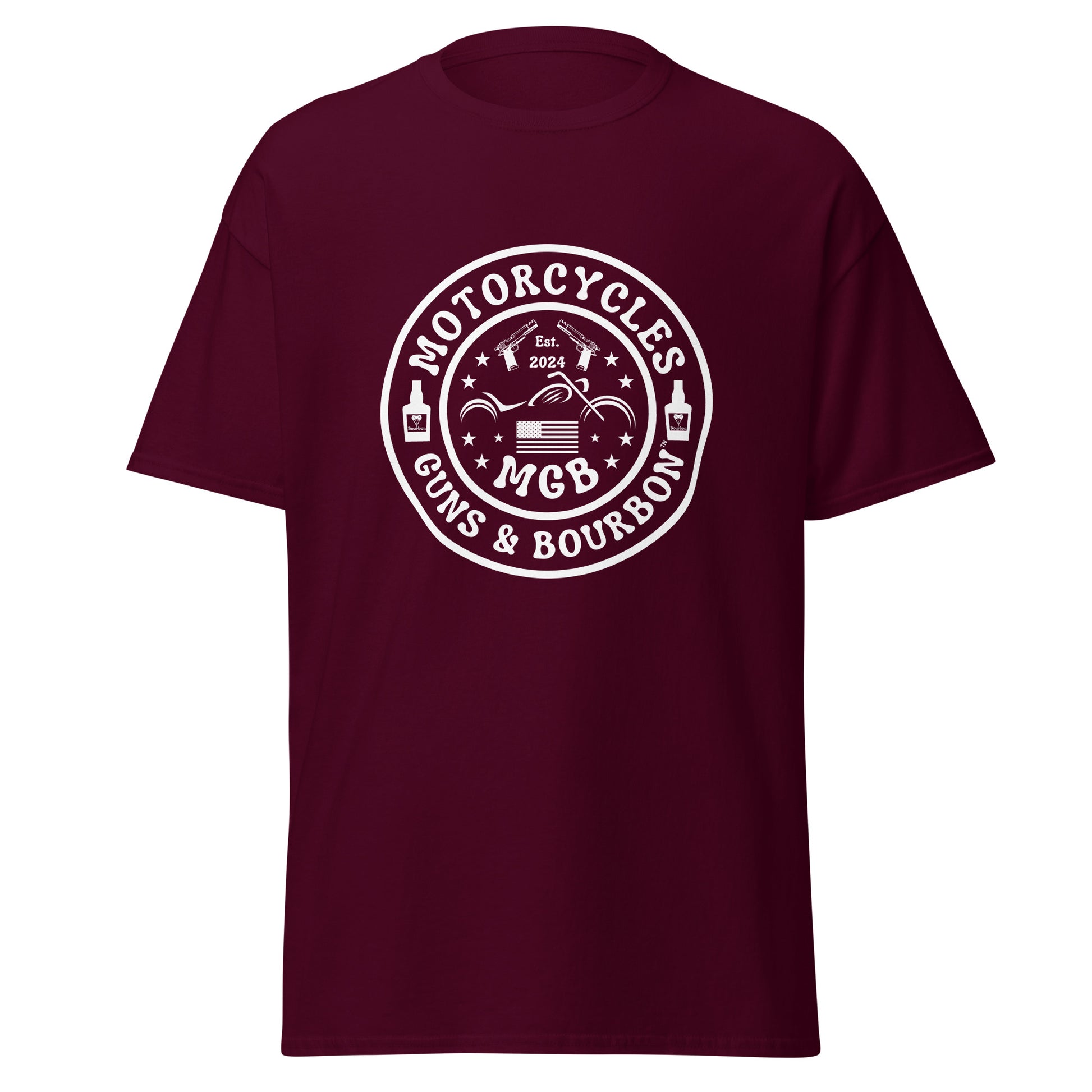 Motorcycles Guns & Bourbon T-shirt - Unisex -MGW Clothing