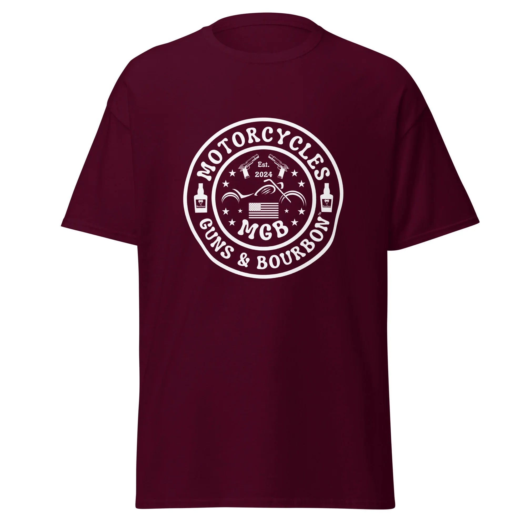Motorcycles Guns & Bourbon T-shirt - Unisex -MGW Clothing