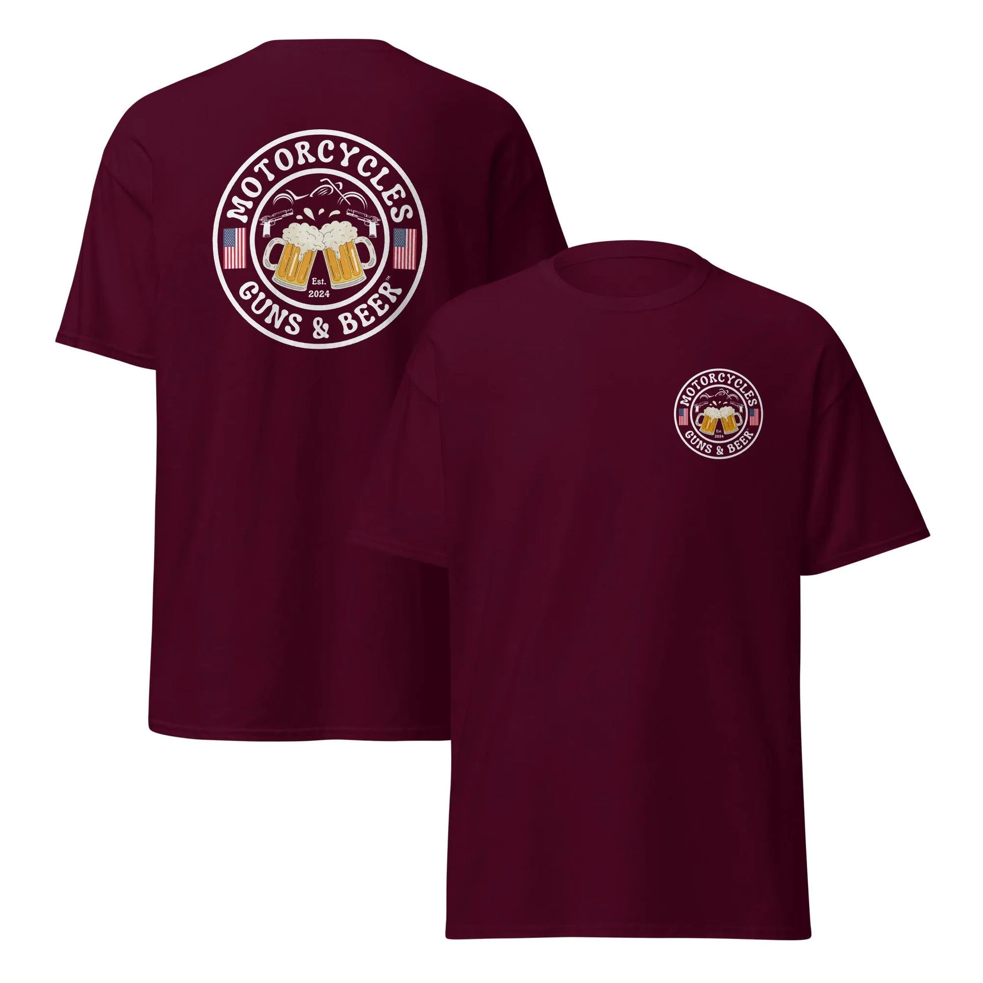 Motorcycles Guns & Beer T-shirt - Unisex - ShopMGW Clothing