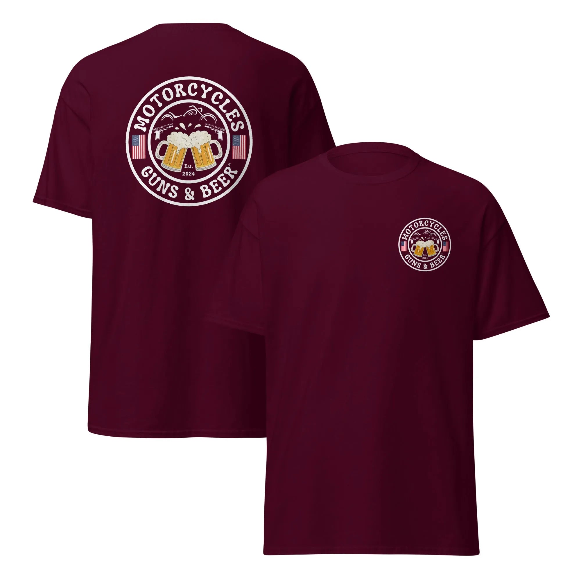 Motorcycles Guns & Beer T-shirt - Unisex -MGW Clothing