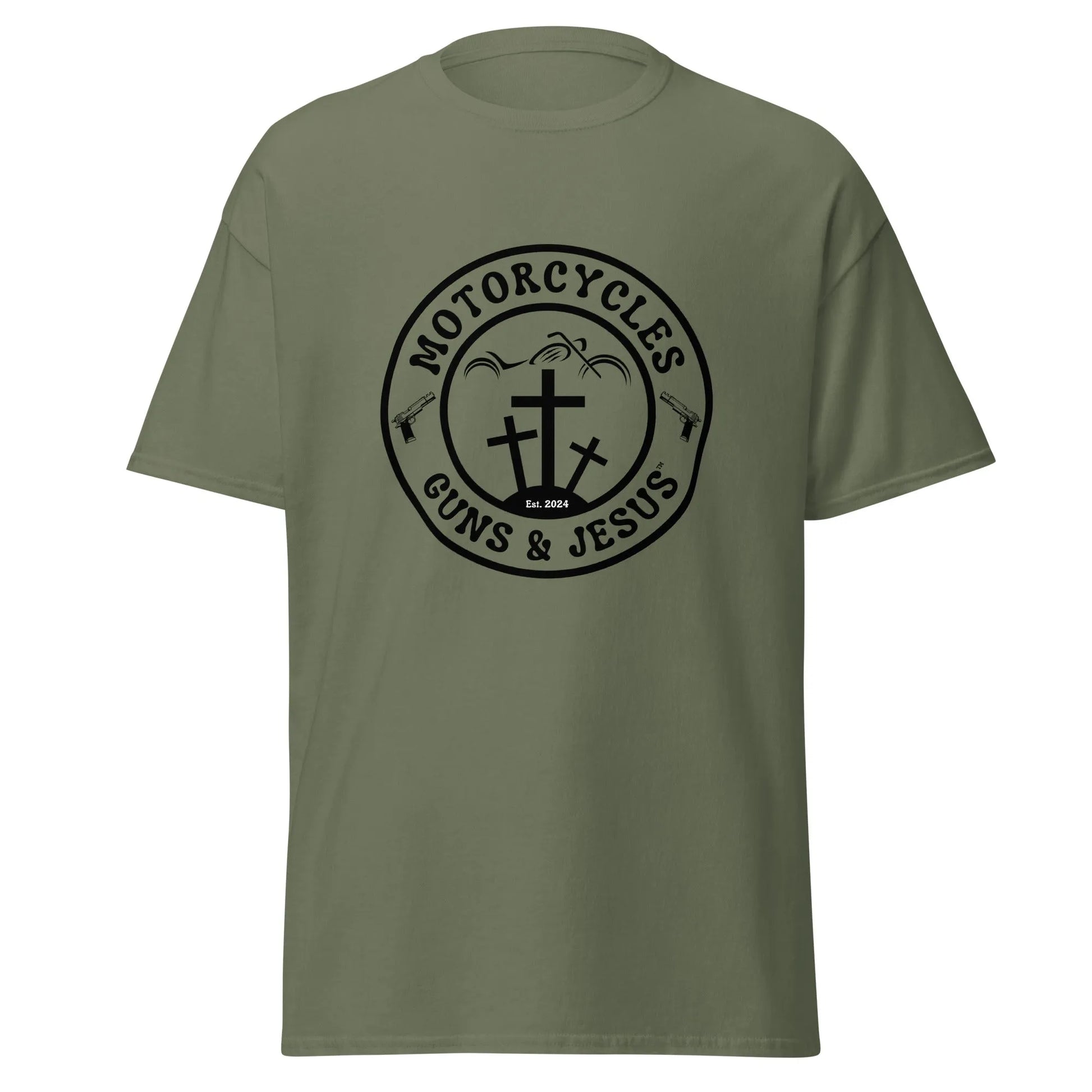 Motorcycles Guns & Jesus T-shirt - Unisex -MGW Clothing