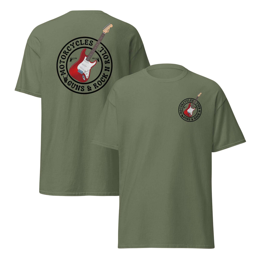 Motorcycles Guns And Rock N Roll T Shirt - MGW Clothing