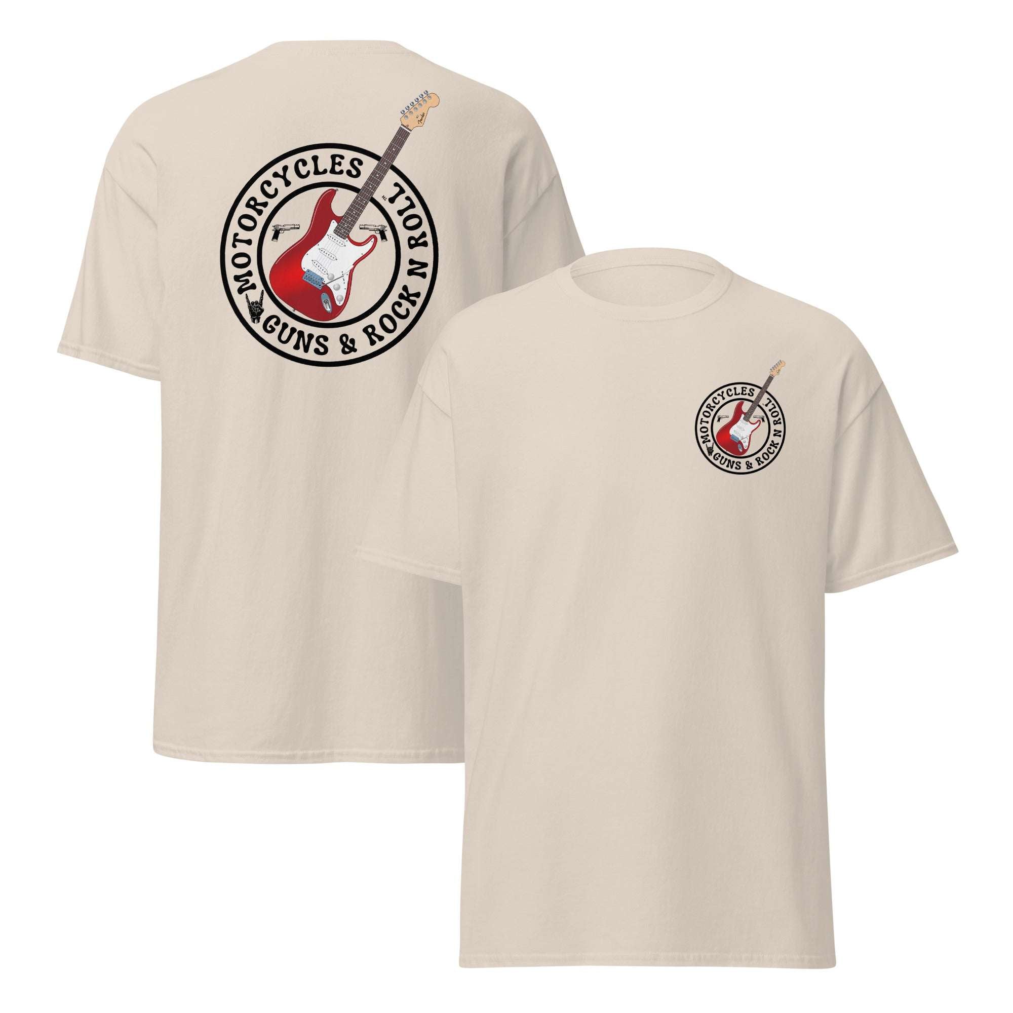 Motorcycles Guns And Rock N Roll T Shirt-MGW Clothing