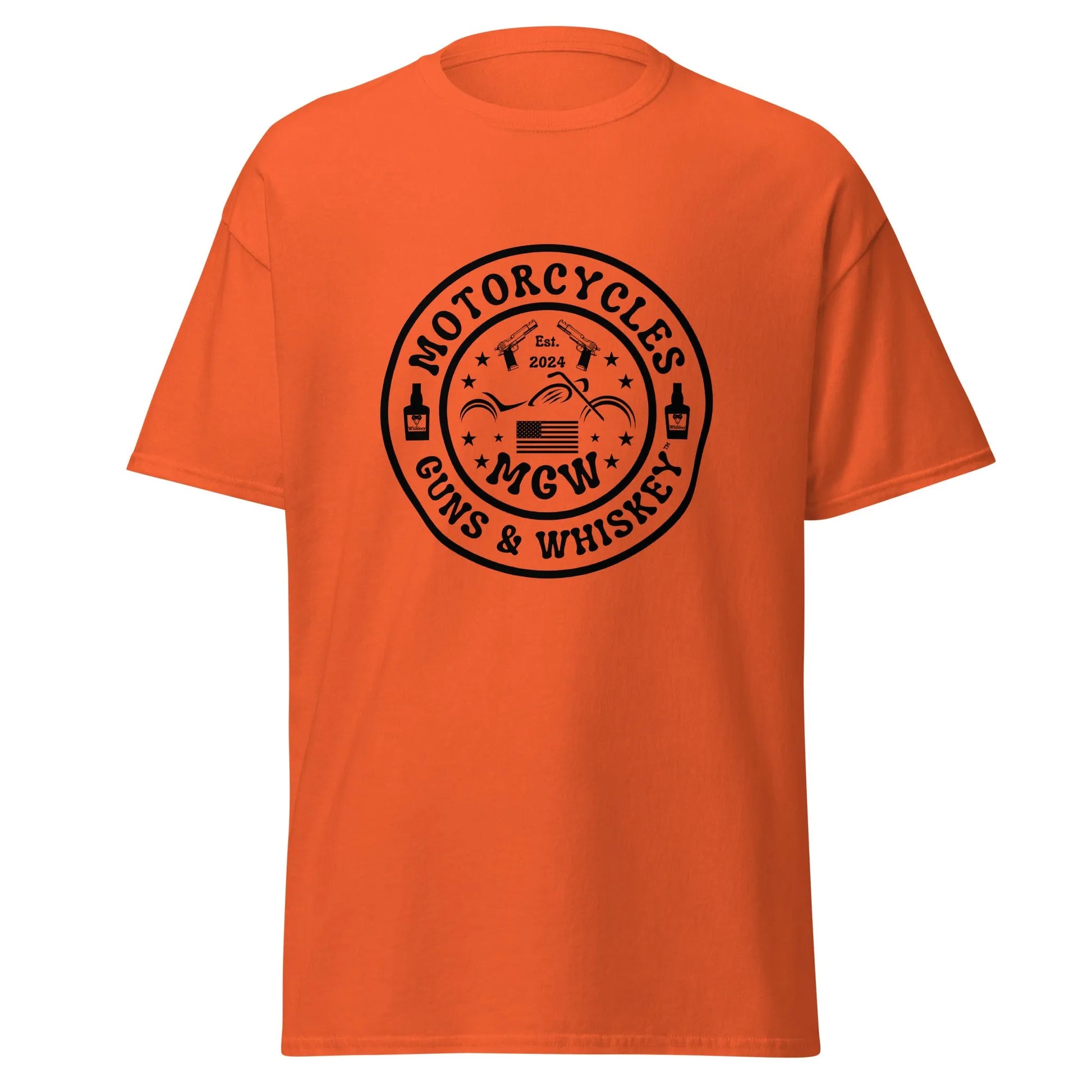 Motorcycles Guns & Whiskey T-shirt - Unisex -MGW Clothing