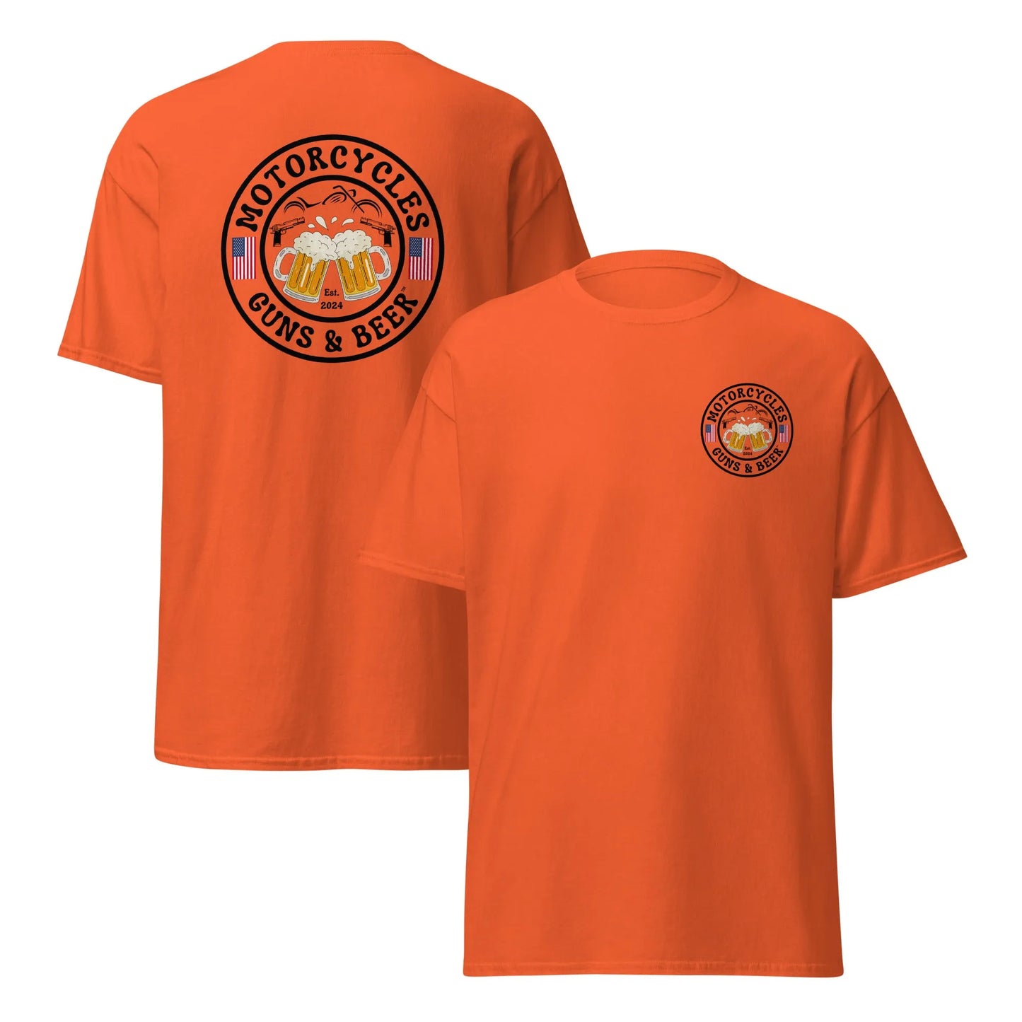 Motorcycles Guns & Beer T-shirt - Unisex - ShopMGW Clothing
