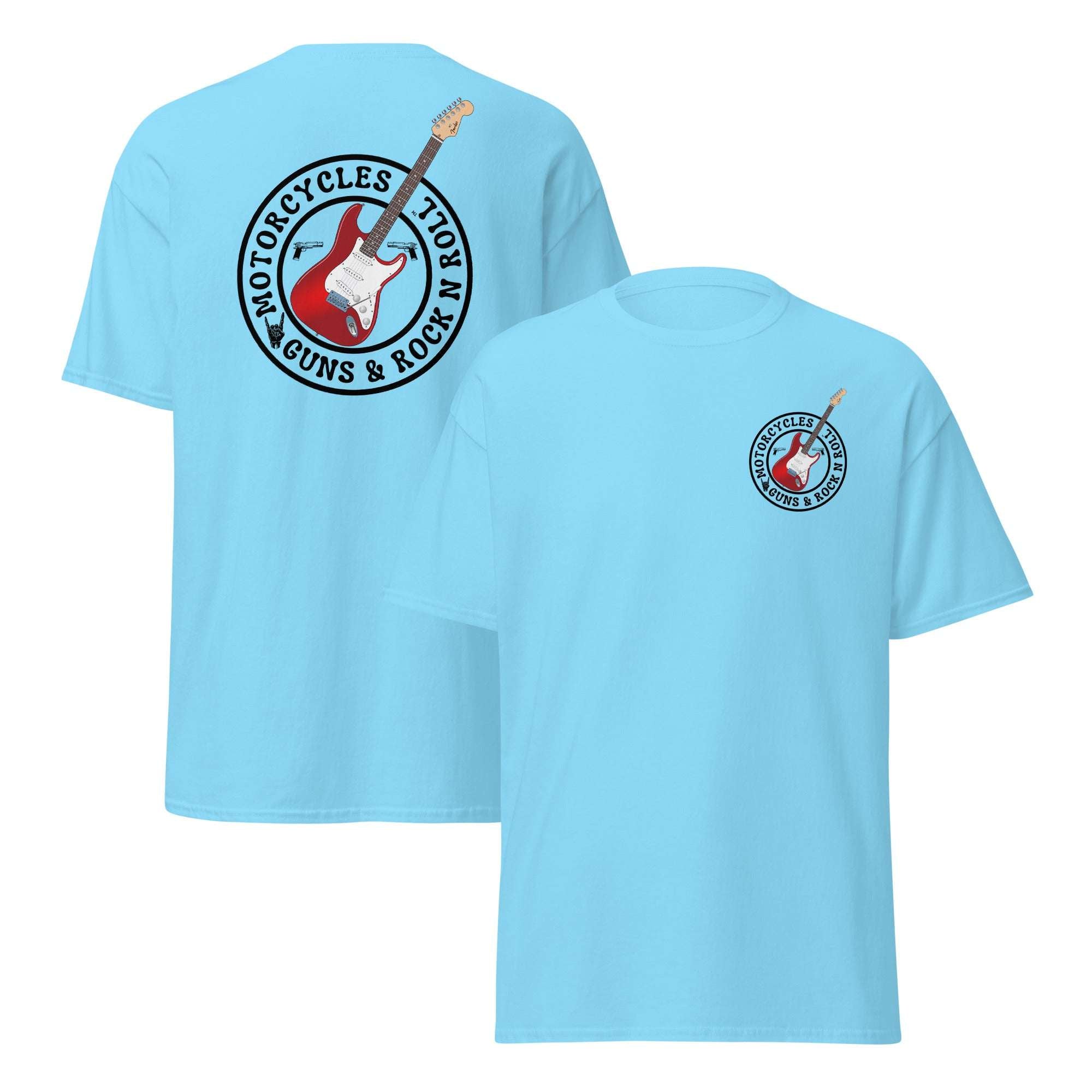 Motorcycles Guns And Rock N Roll T Shirt-MGW Clothing