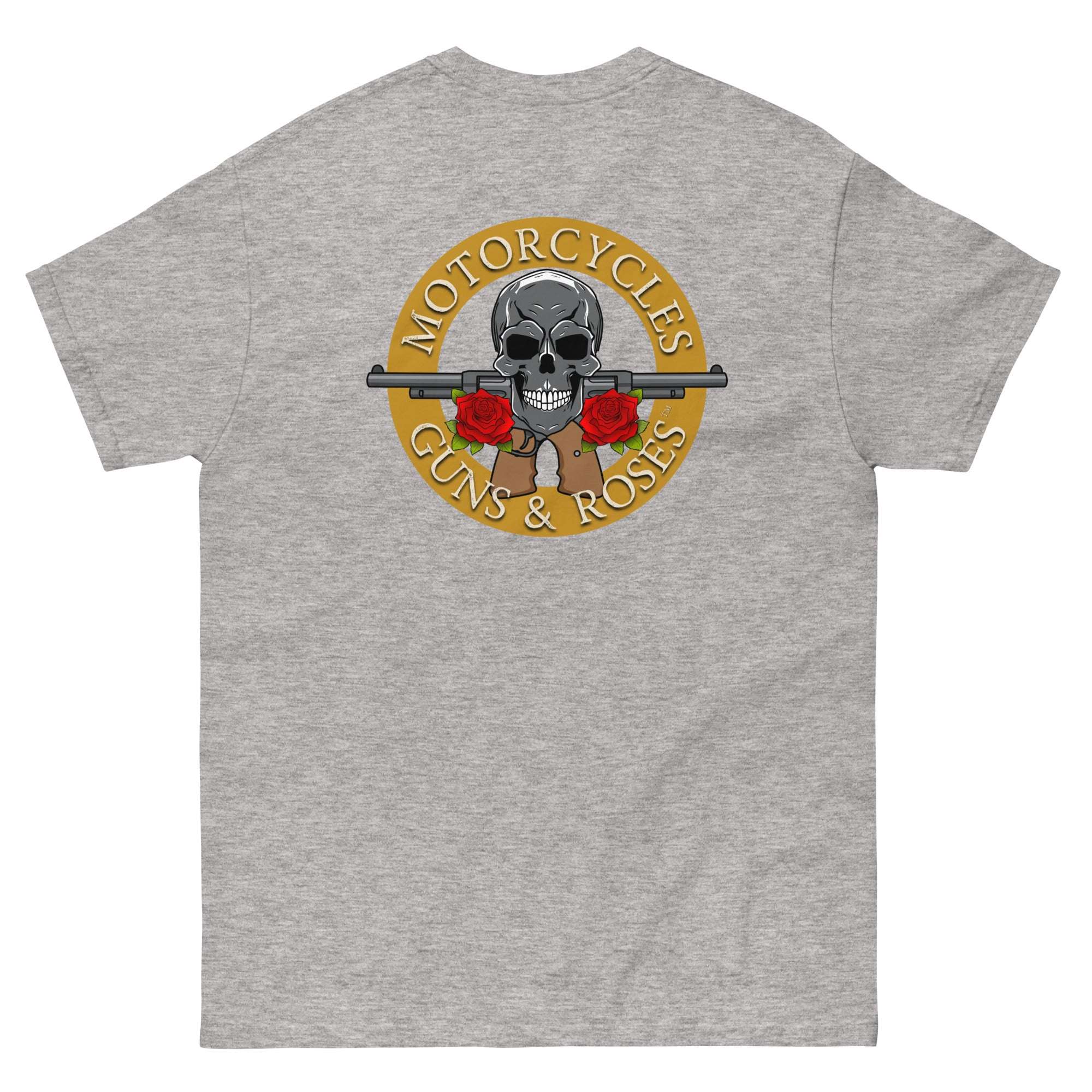 Motorcycles Guns And Roses T Shirt-MGW Clothing