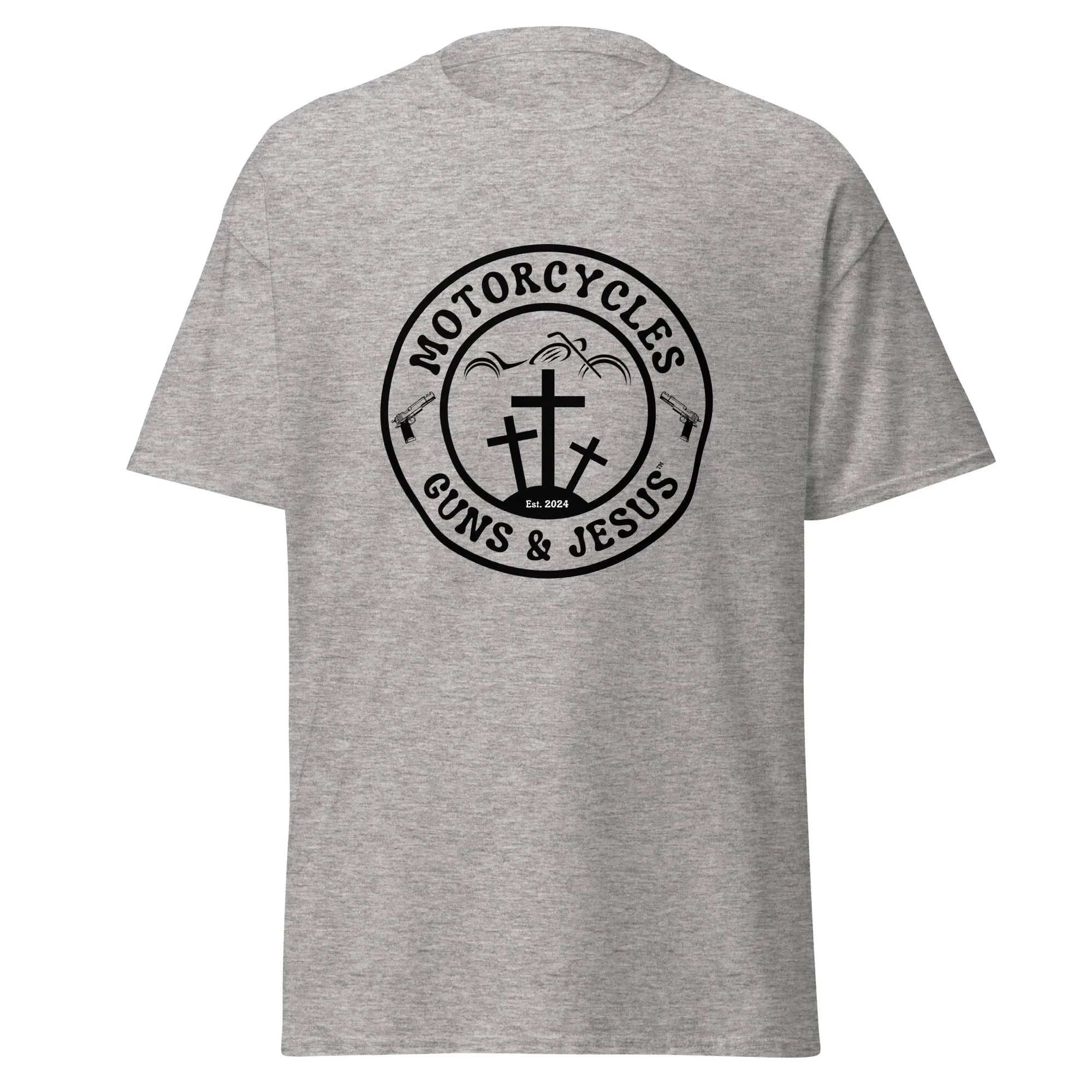 Motorcycles Guns & Jesus T-shirt - Unisex -MGW Clothing
