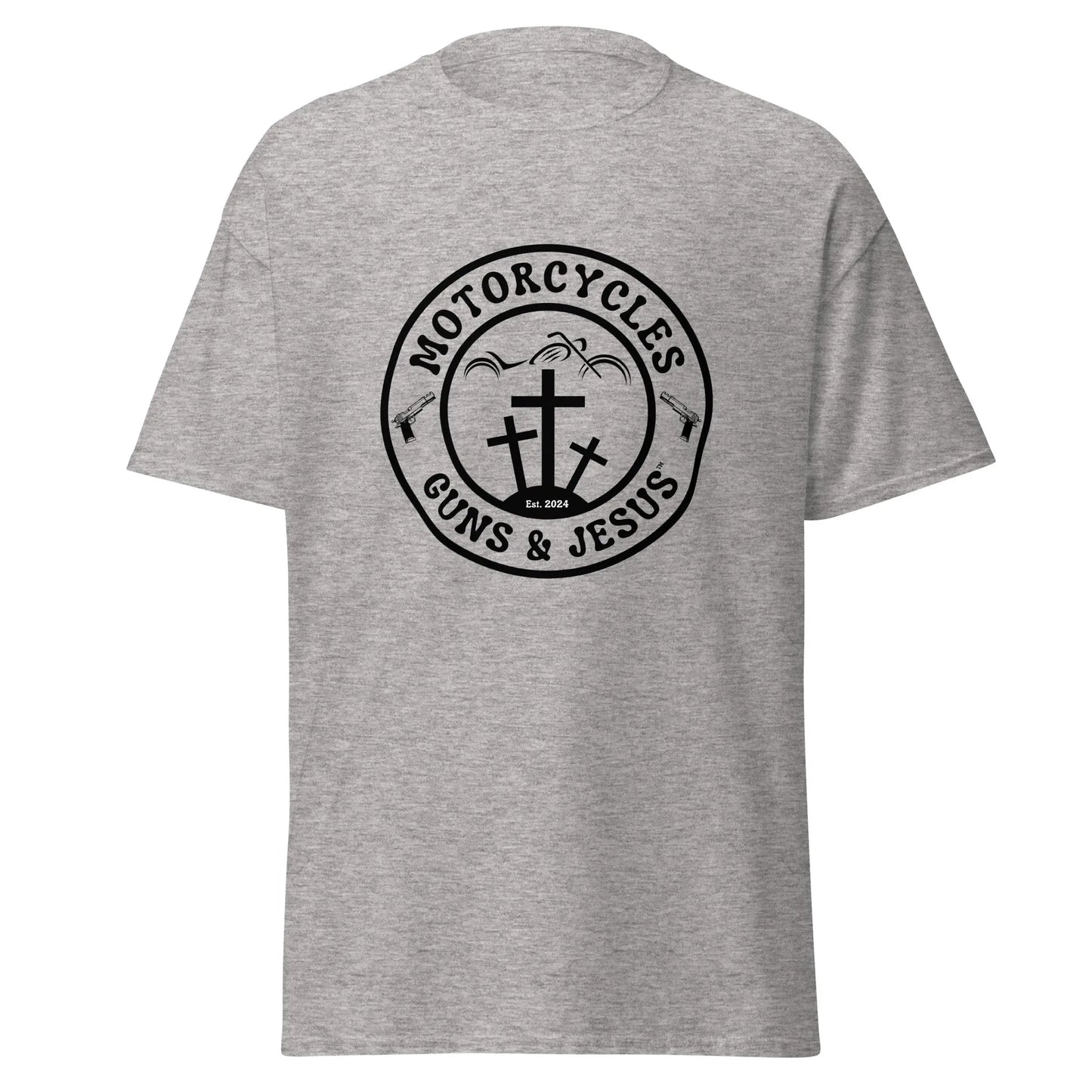 Motorcycles Guns & Jesus T-shirt - Unisex - ShopMGW Clothing