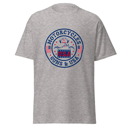 Motorcycles Guns & USA T-shirt - Unisex - ShopMGW Clothing