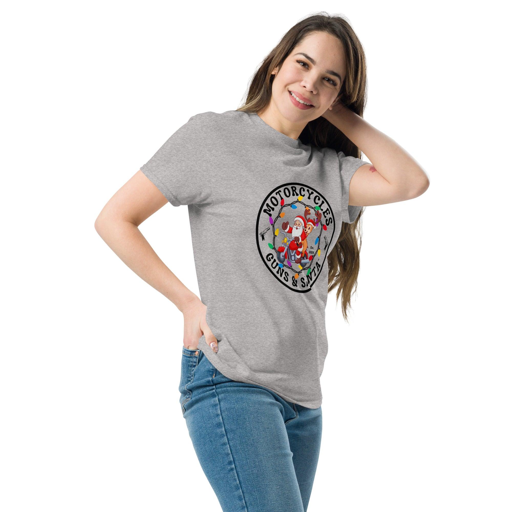 Motorcycles Guns & Santa T-shirt - Unisex -MGW Clothing