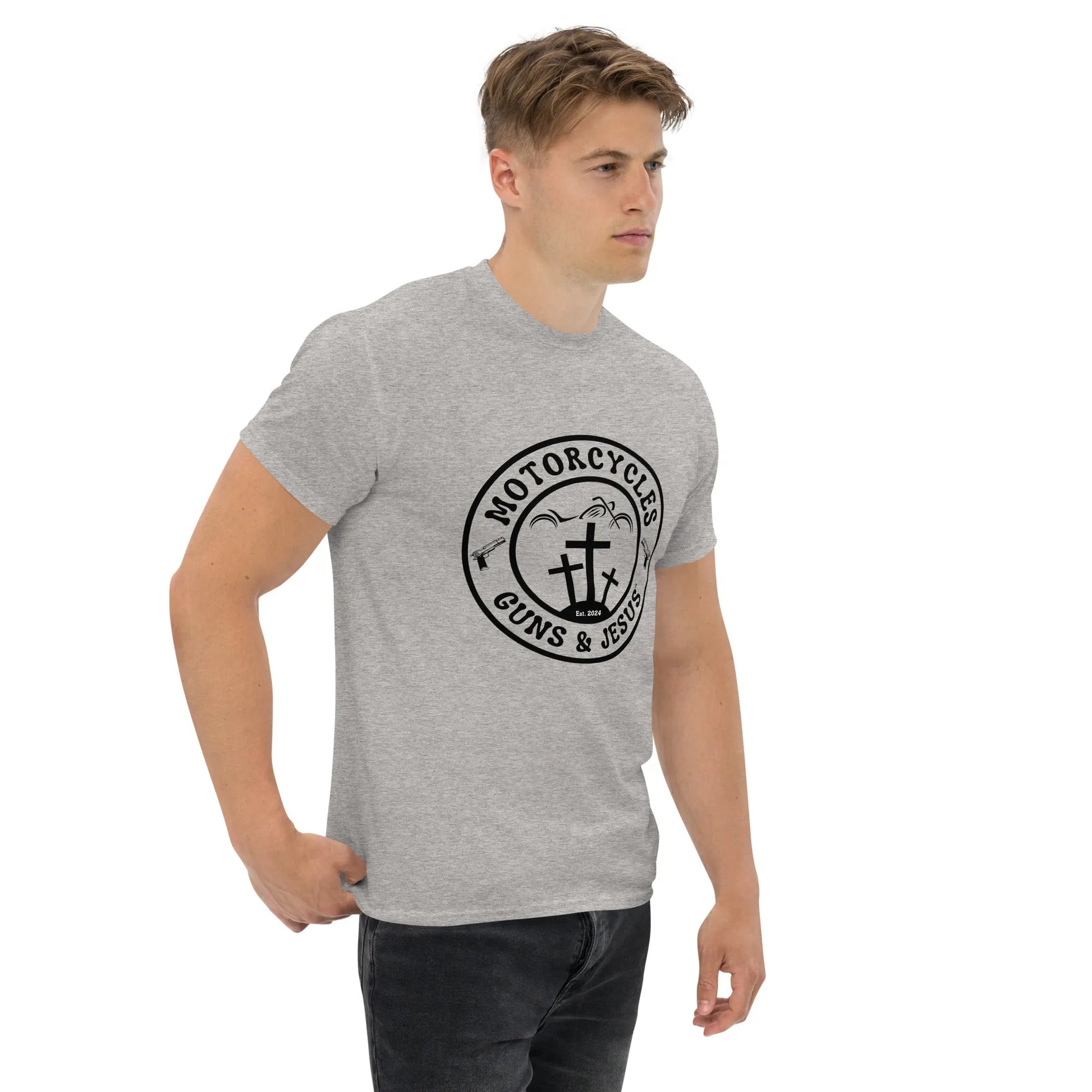 Motorcycles Guns & Jesus T-shirt - Unisex - ShopMGW Clothing