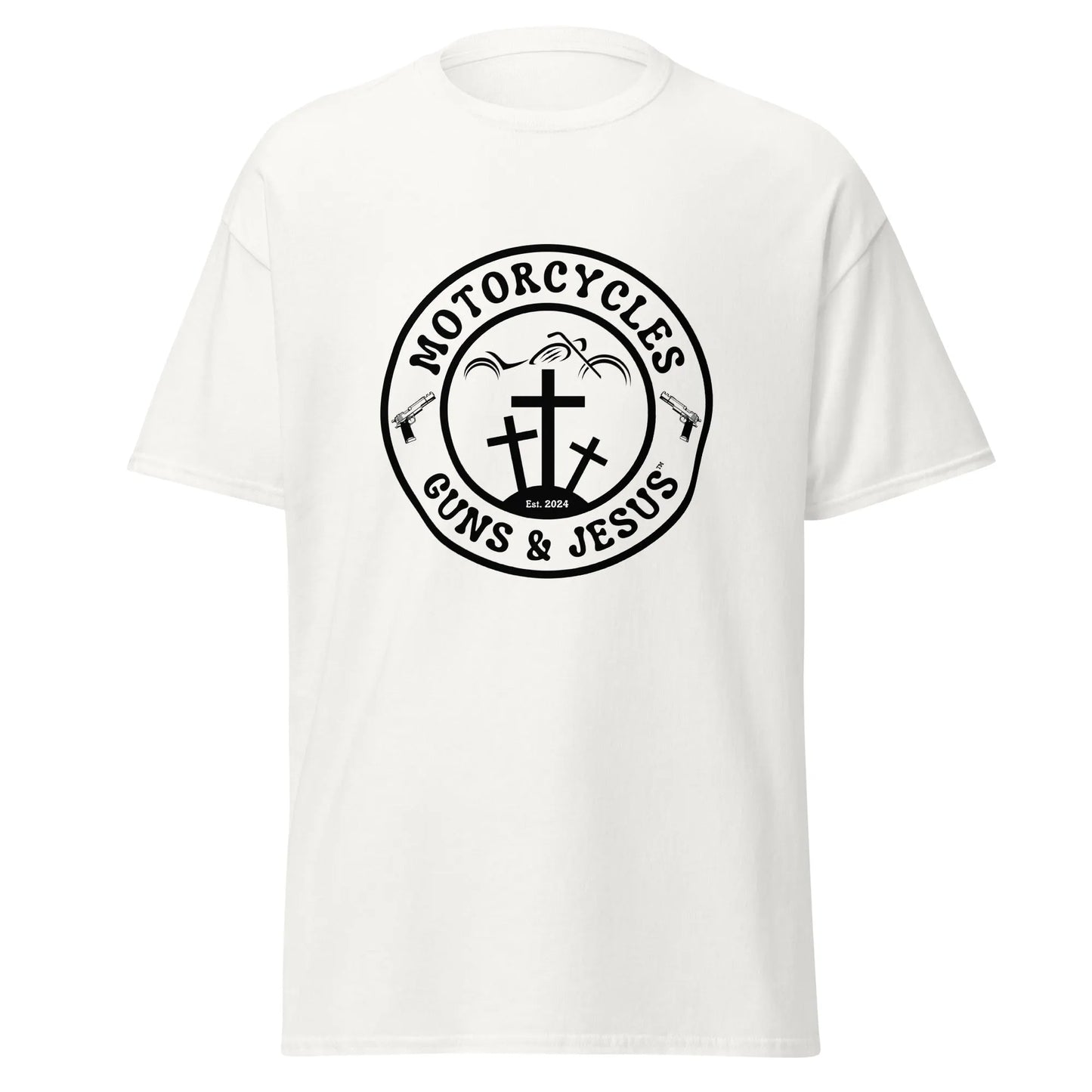 Motorcycles Guns & Jesus T-shirt - Unisex - ShopMGW Clothing