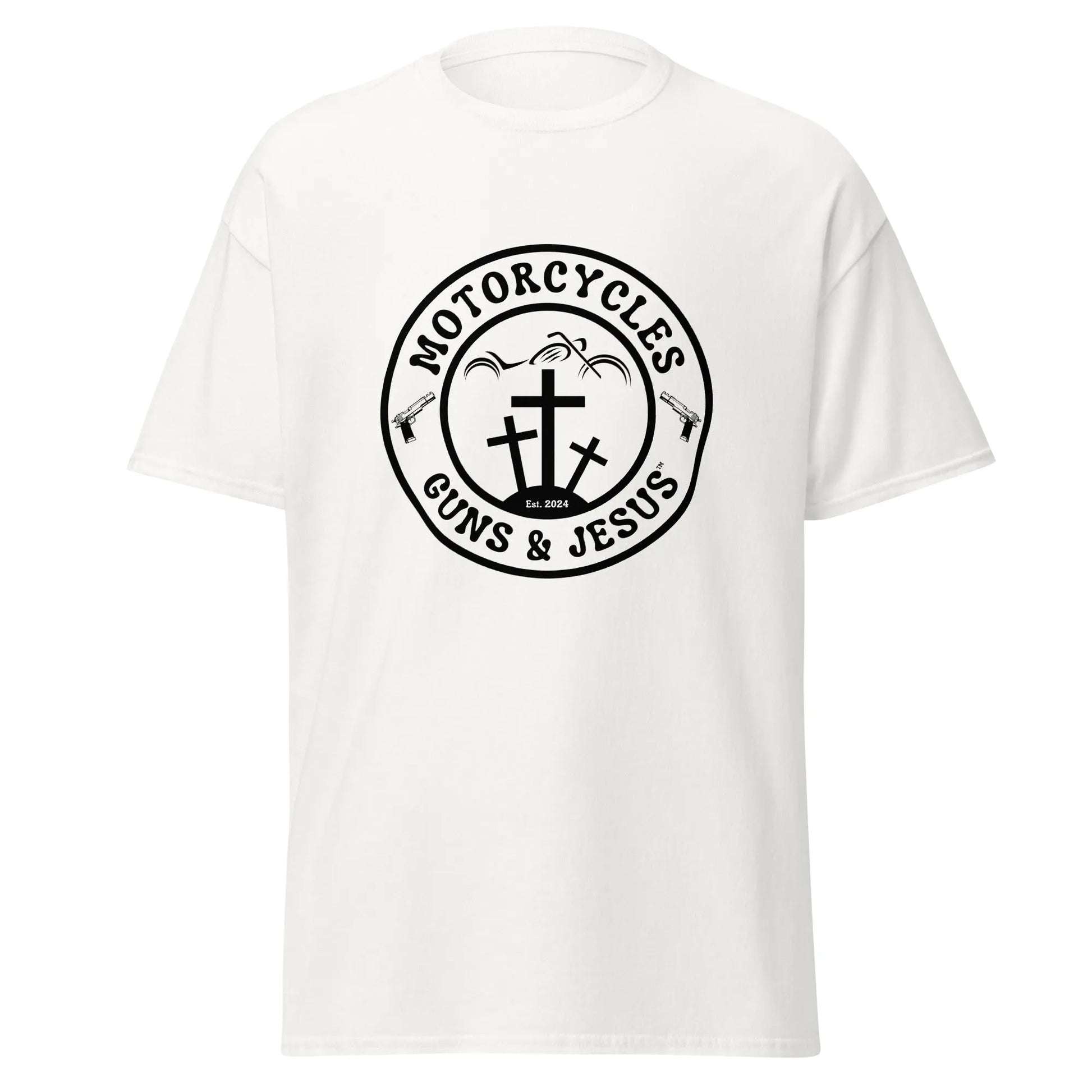 Motorcycles Guns & Jesus T-shirt - Unisex -MGW Clothing