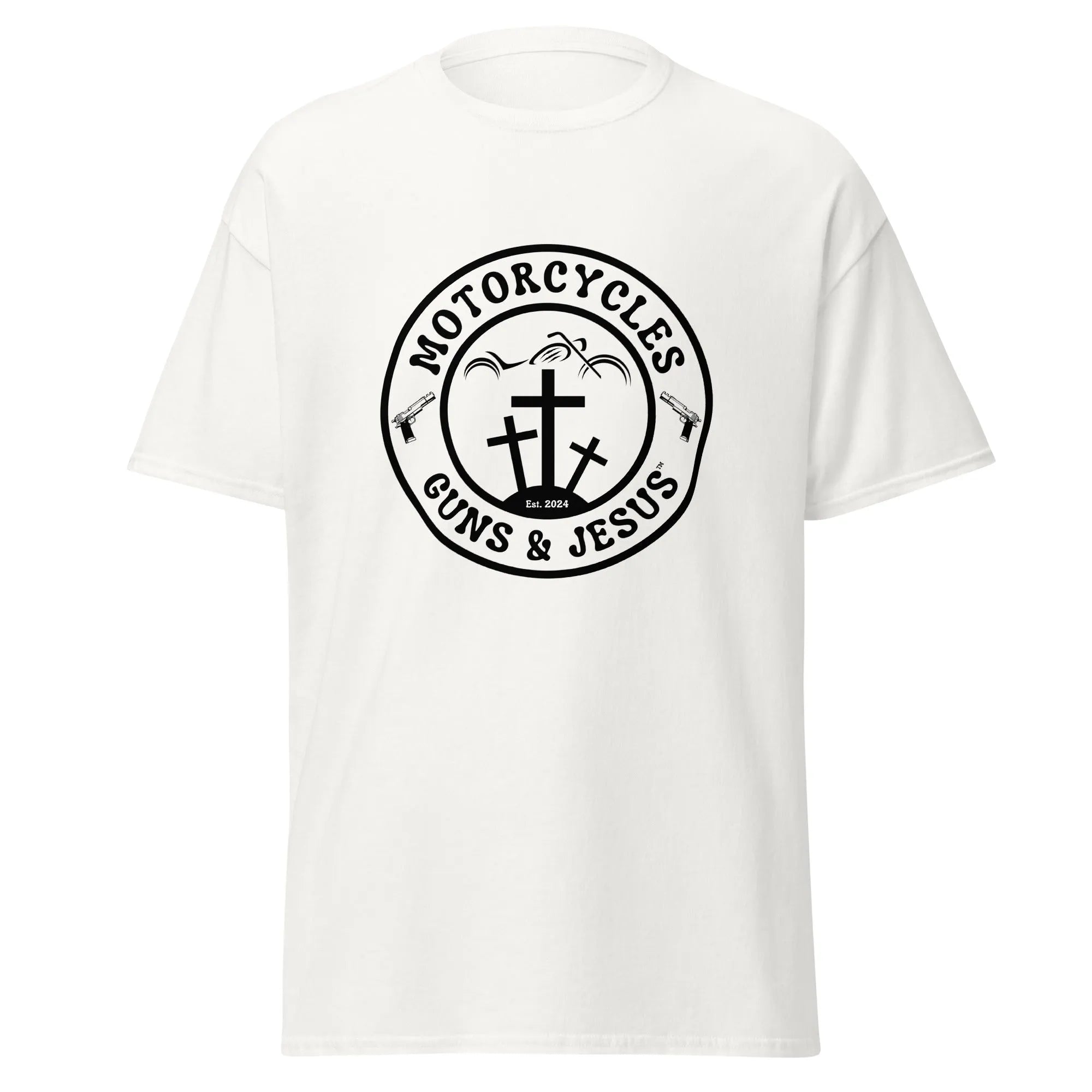 Motorcycles Guns & Jesus T-shirt - Unisex -MGW Clothing
