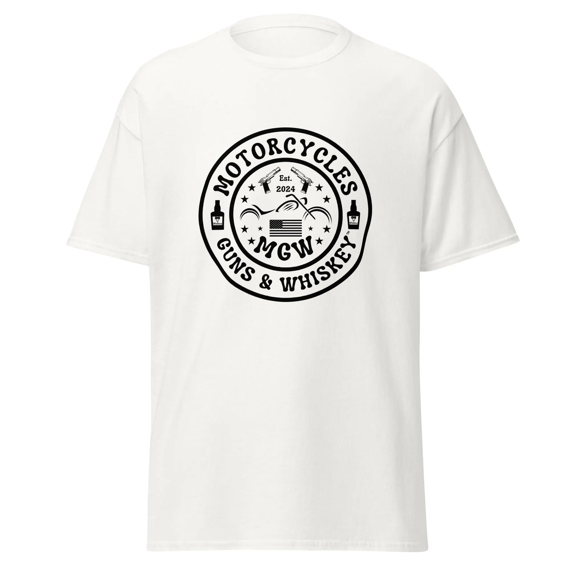 Motorcycles Guns & Whiskey T-shirt - Unisex -MGW Clothing