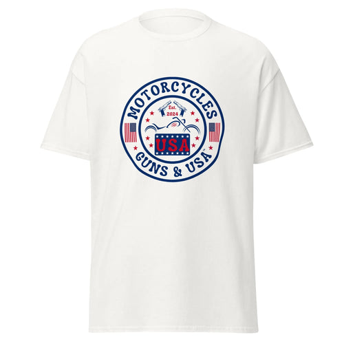 Motorcycles Guns And Usa Classic Tee - MGW Clothing