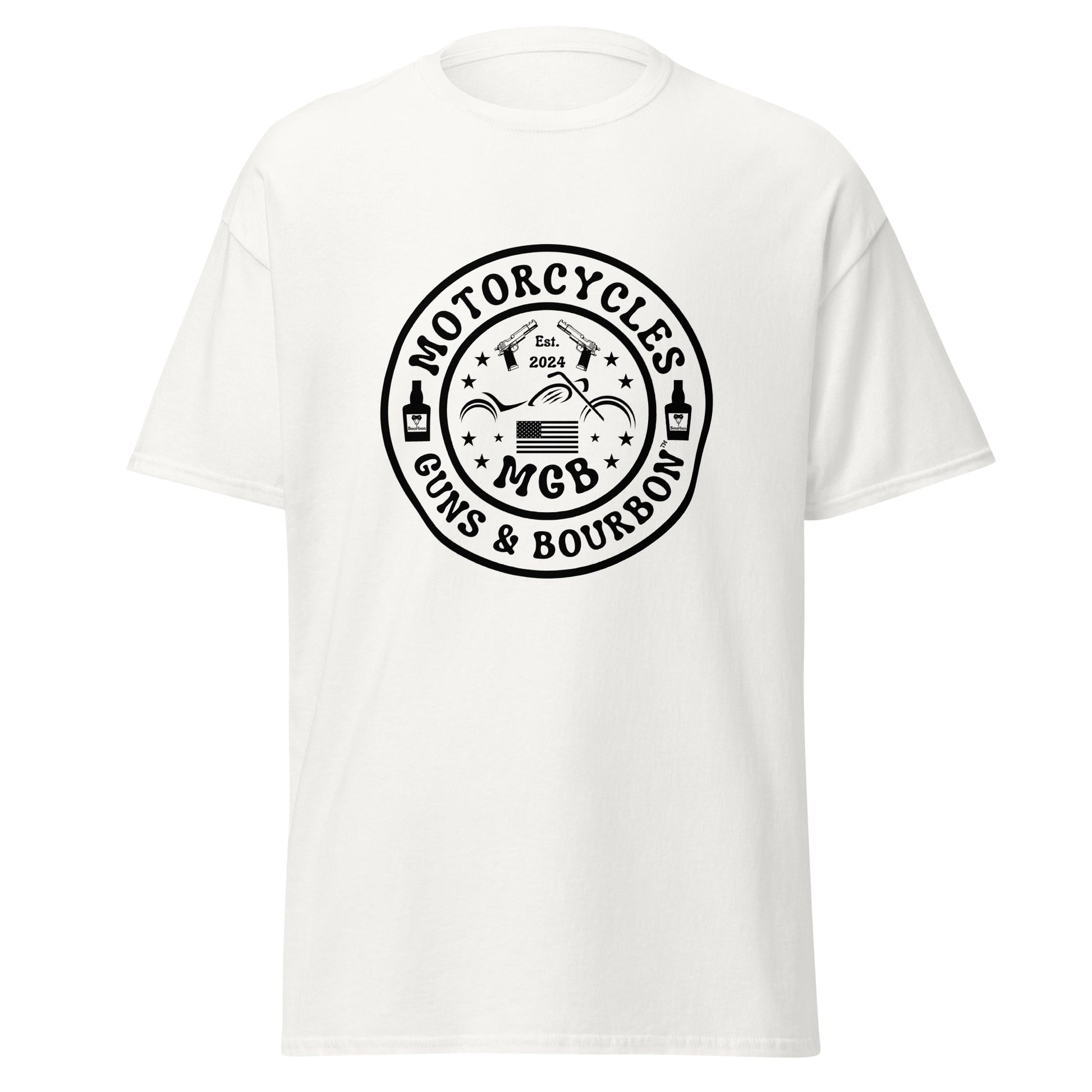 Motorcycles Guns & Bourbon T-shirt - Unisex -MGW Clothing