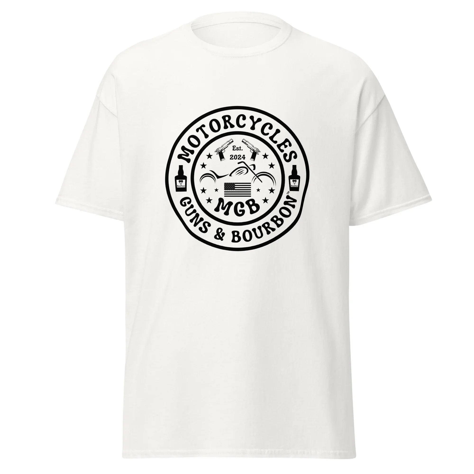 Motorcycles Guns & Bourbon T-shirt - Unisex -MGW Clothing