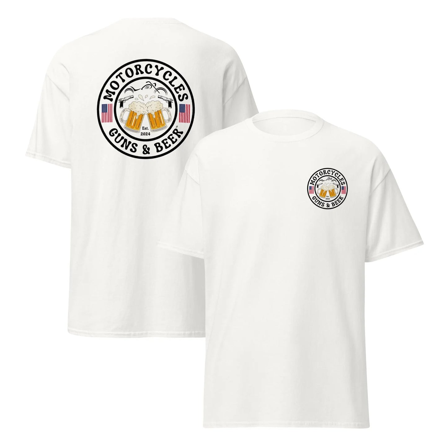 Motorcycles Guns & Beer T-shirt - Unisex - ShopMGW Clothing