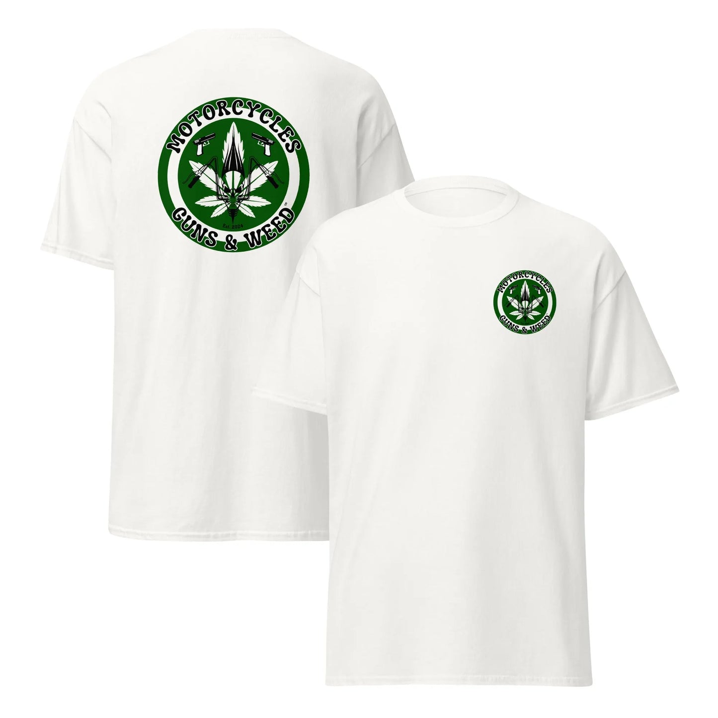 Motorcycles Guns & Weed T-shirt - Unisex - ShopMGW Clothing