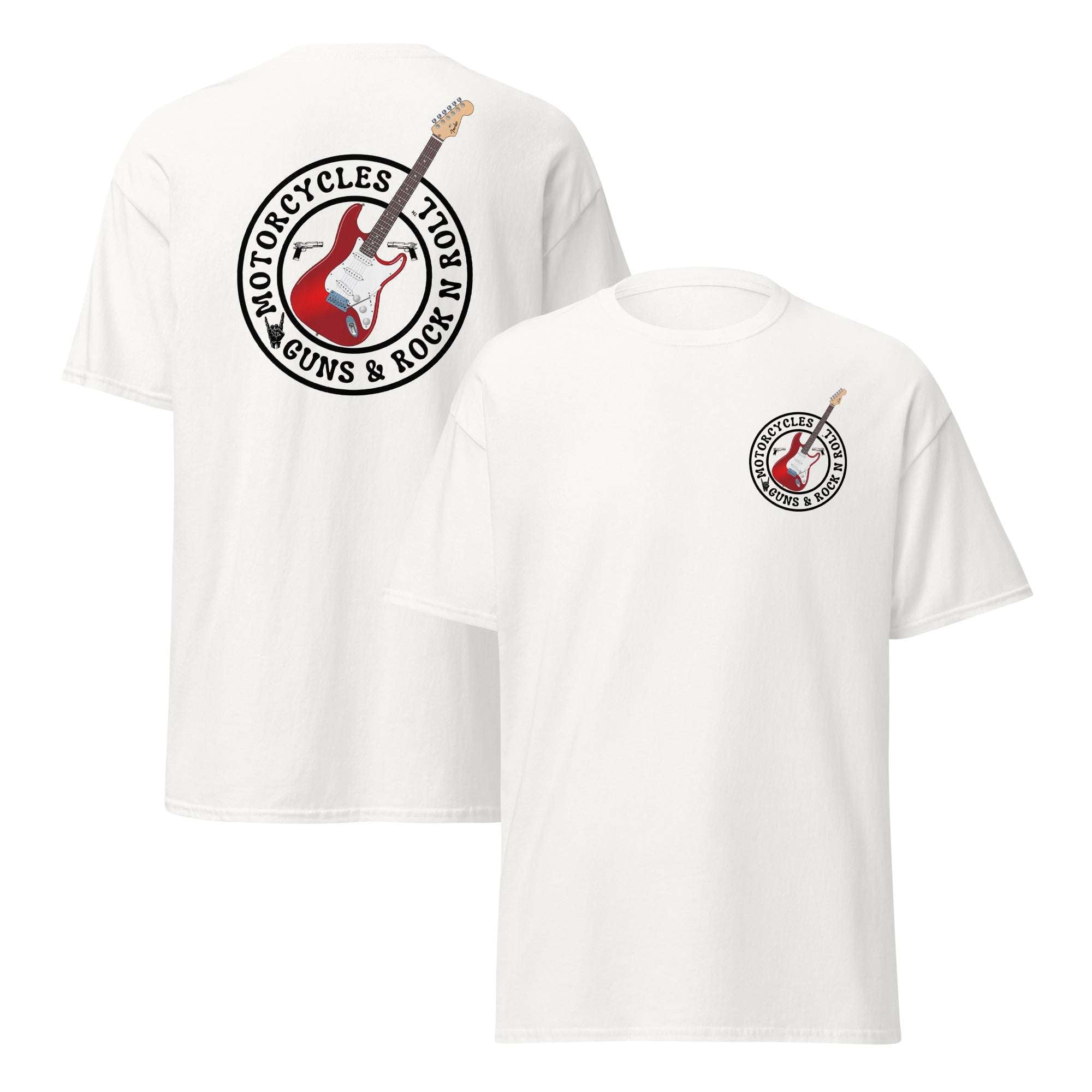 Motorcycles Guns And Rock N Roll T Shirt-MGW Clothing