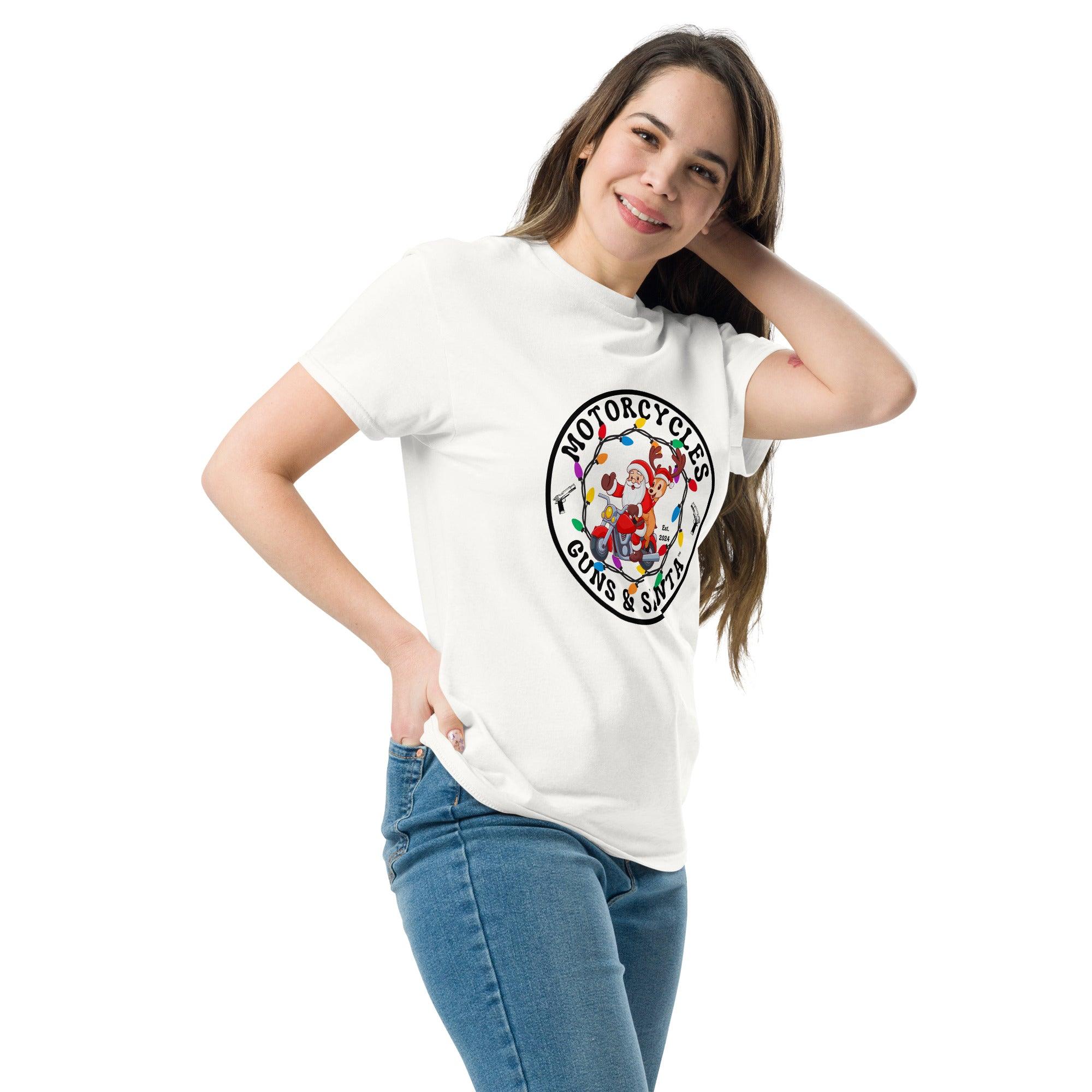 Motorcycles Guns & Santa T-shirt - Unisex -MGW Clothing