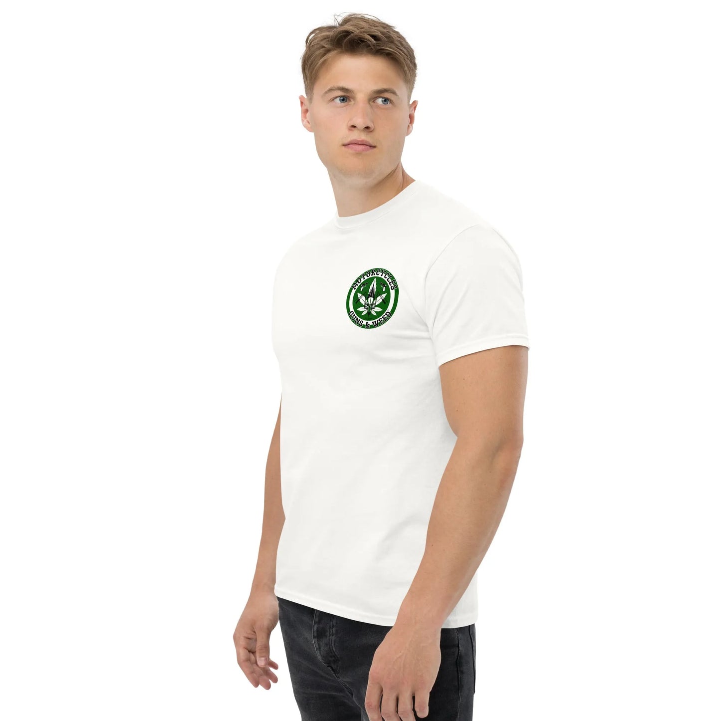 Motorcycles Guns & Weed T-shirt - Unisex - ShopMGW Clothing
