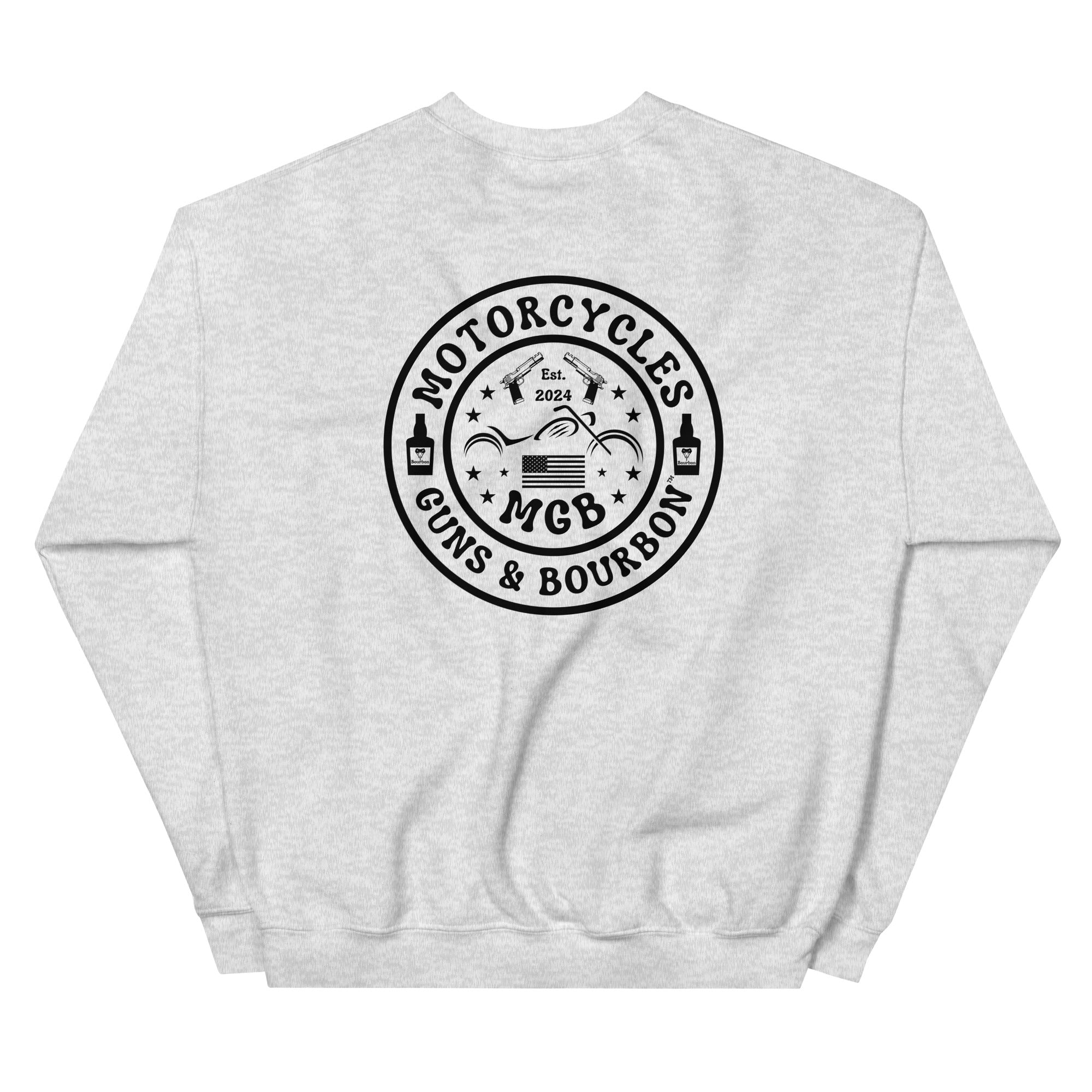 Motorcycles Guns And Bourbon Sweatshirt-MGW Clothing