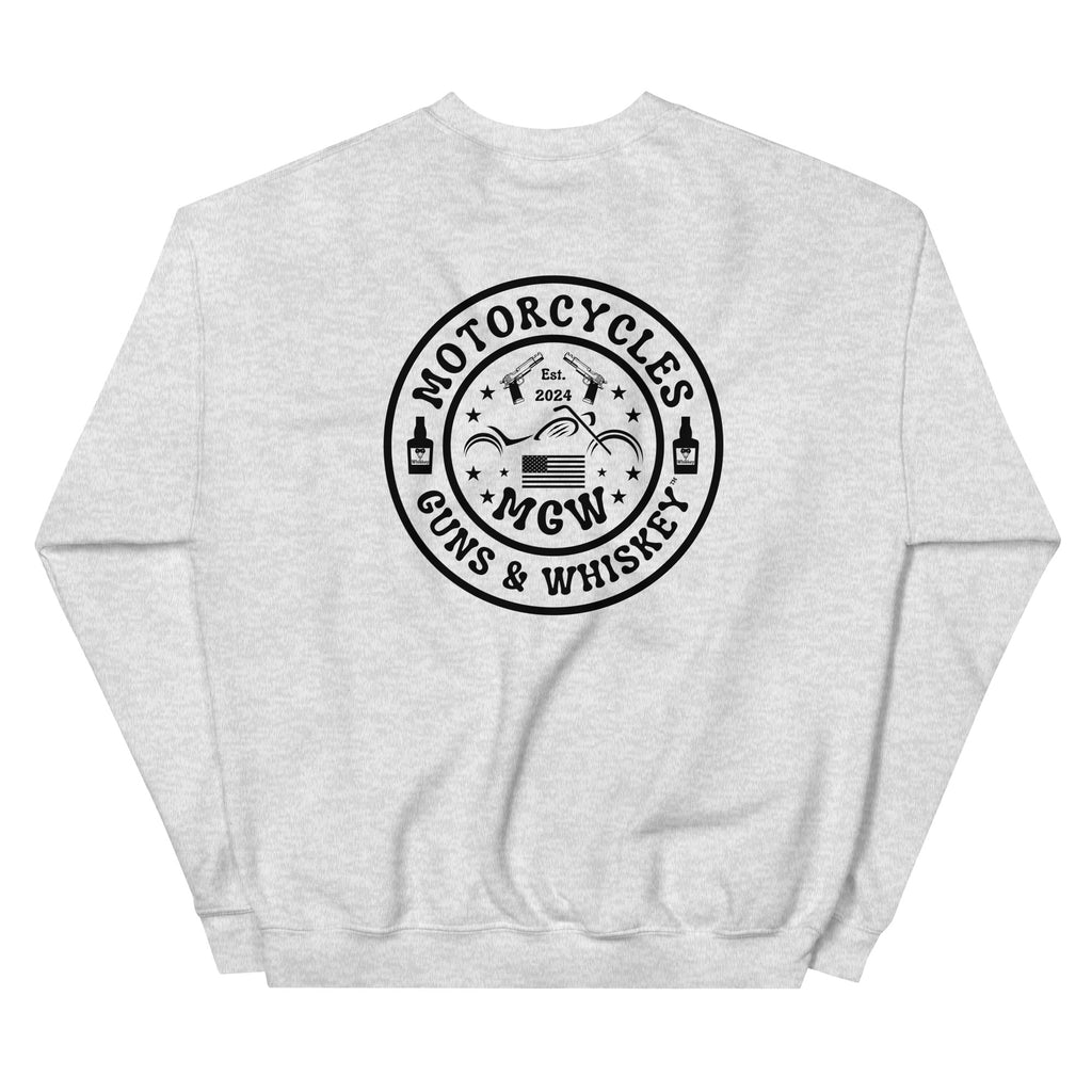 Motorcycles Guns And Whiskey Sweatshirt-MGW Clothing