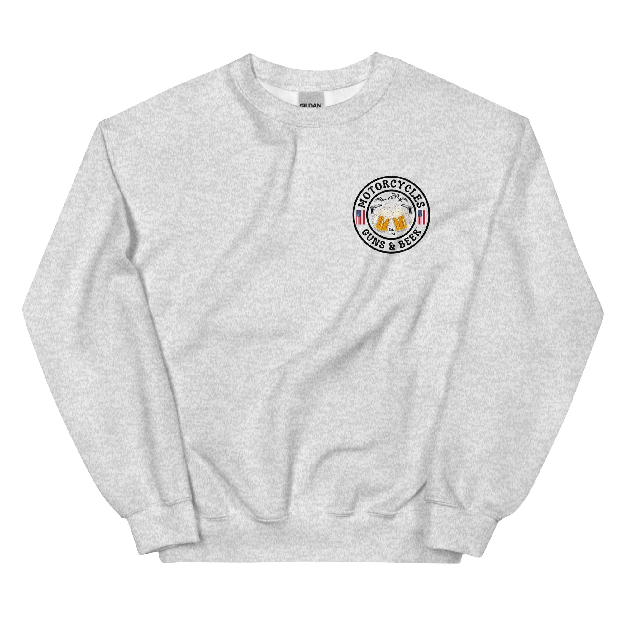 Motorcycles Guns And Beer Sweatshirt-MGW Clothing