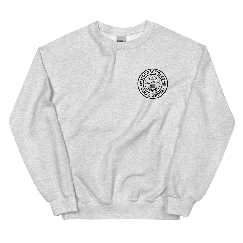 Motorcycles Guns And Whiskey Sweatshirt-MGW Clothing