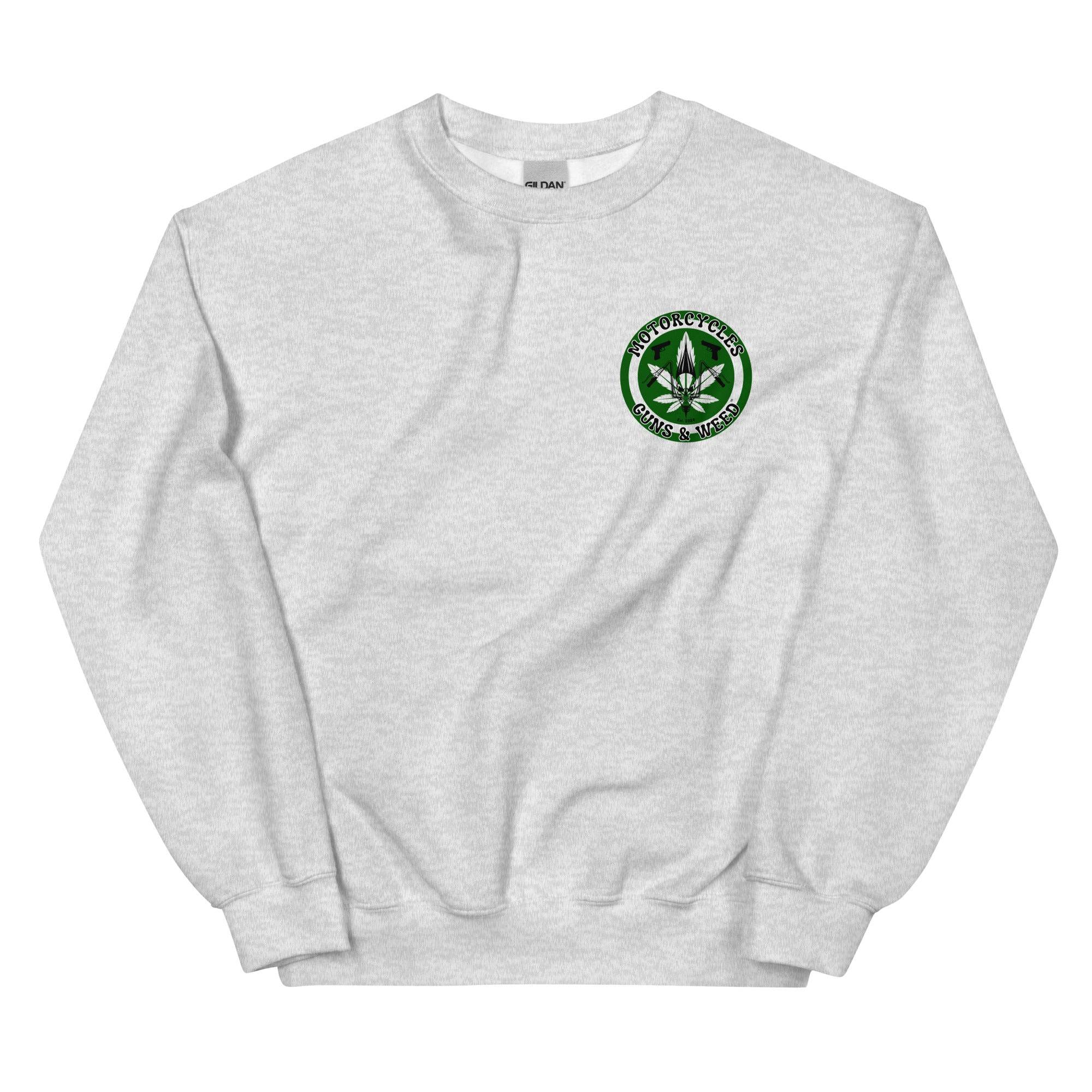 Motorcycles Guns And Weed Sweatshirt-MGW Clothing