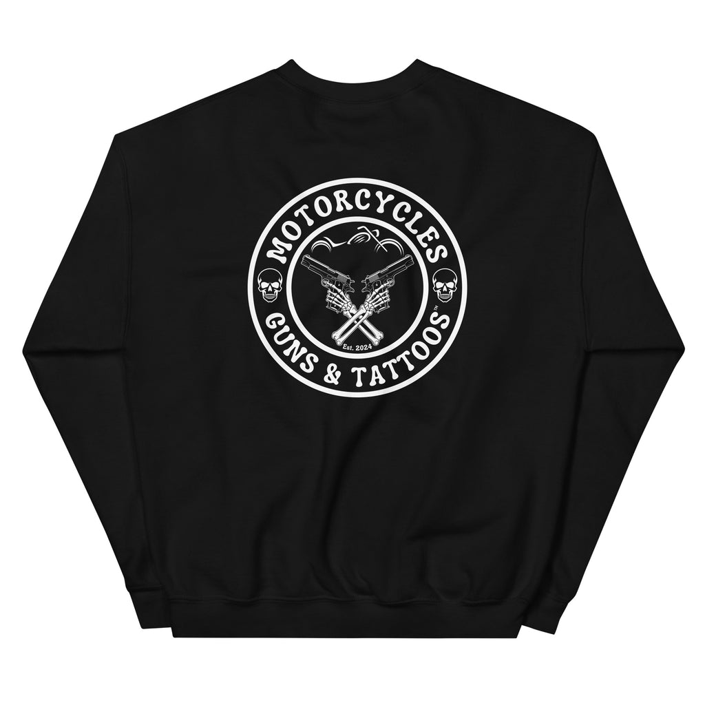 Motorcycles Guns And Tattoos Sweatshirt-MGW Clothing