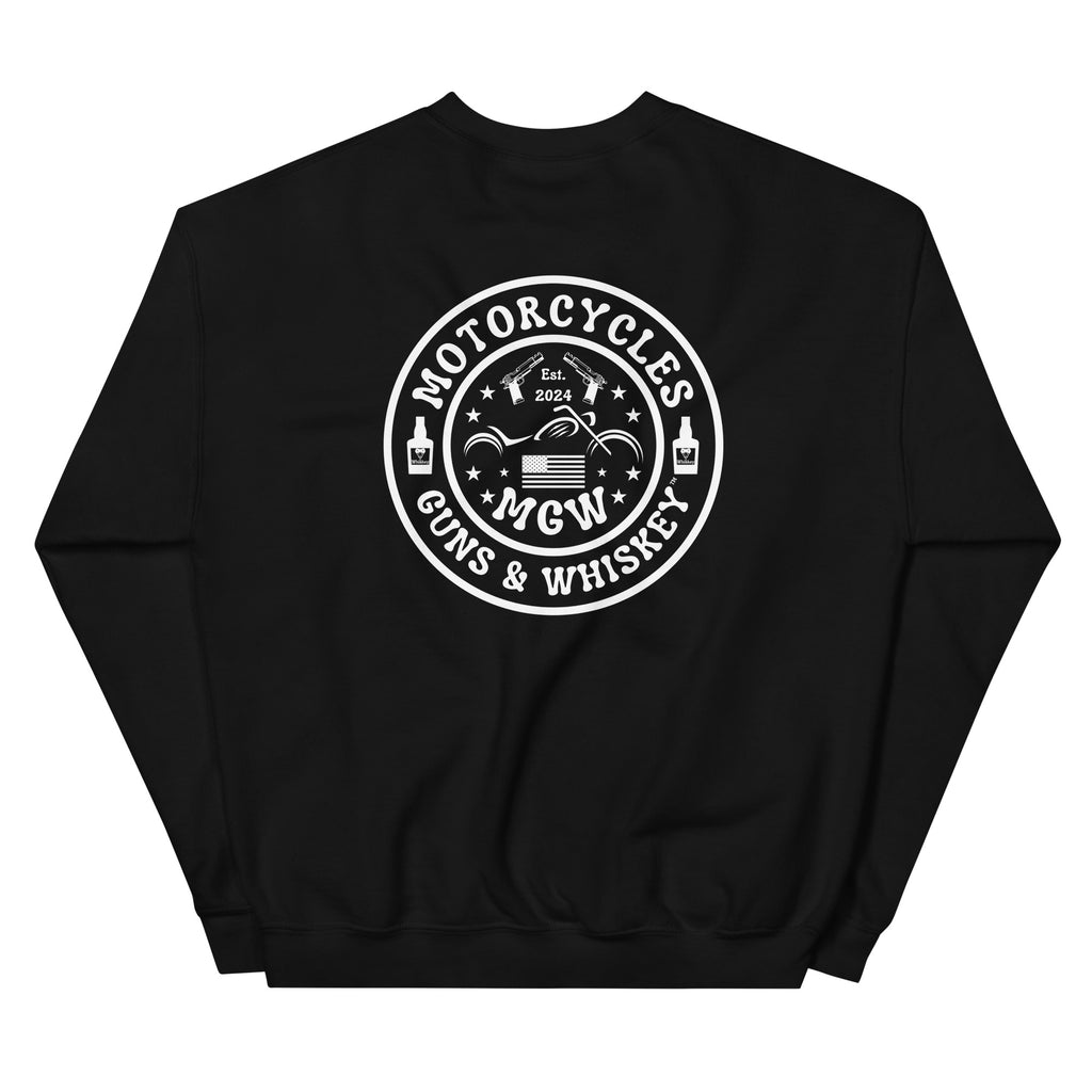 Motorcycles Guns And Whiskey Sweatshirt-MGW Clothing