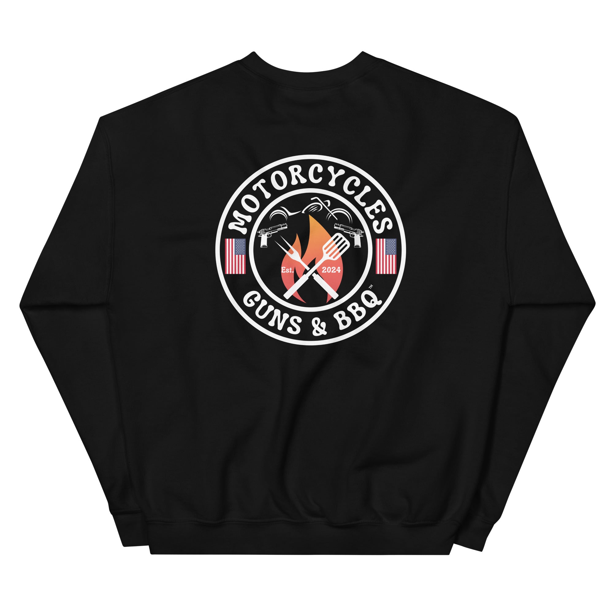 Motorcycles Guns And Bbq Sweatshirt-MGW Clothing