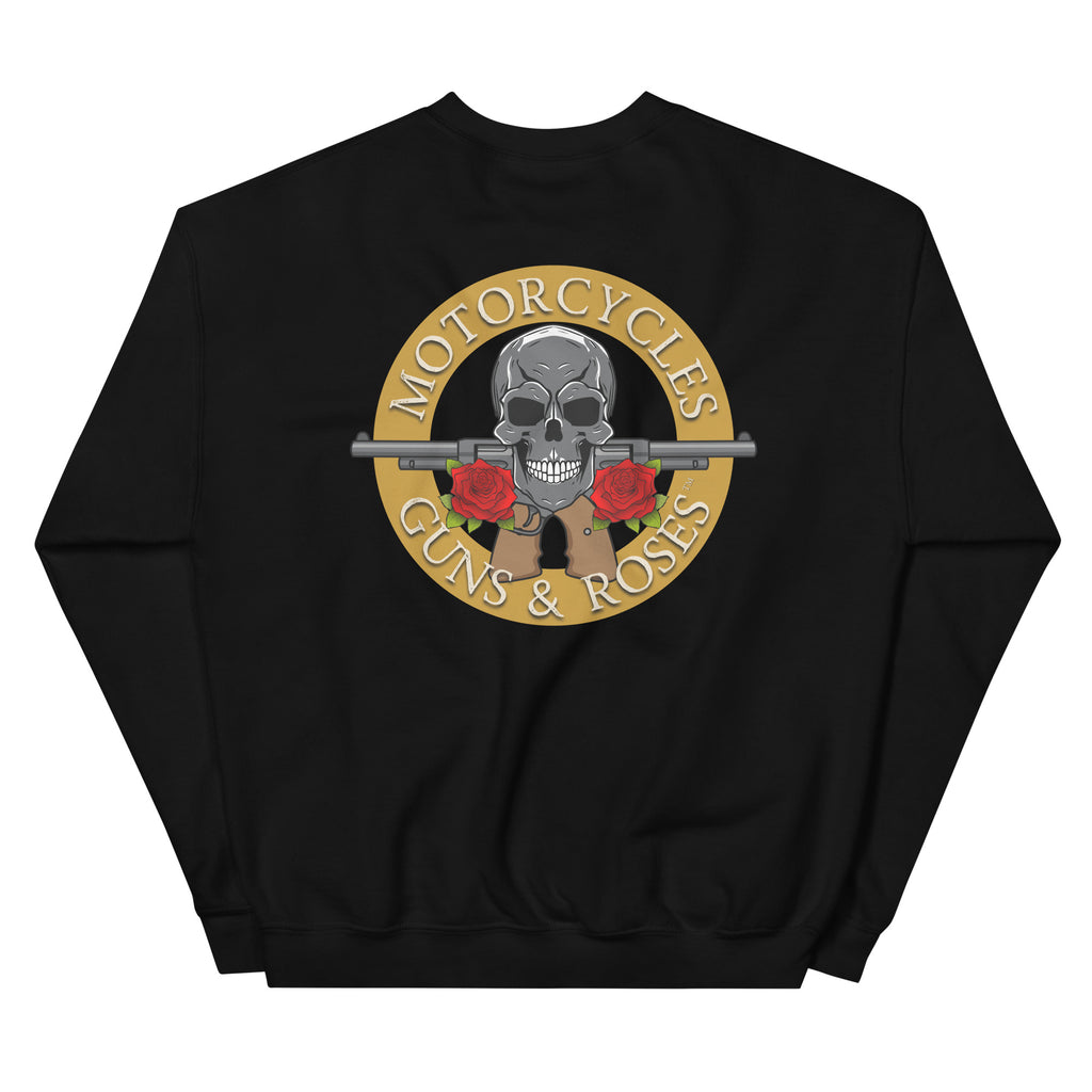 Motorcycles Guns And Roses Sweatshirt-MGW Clothing