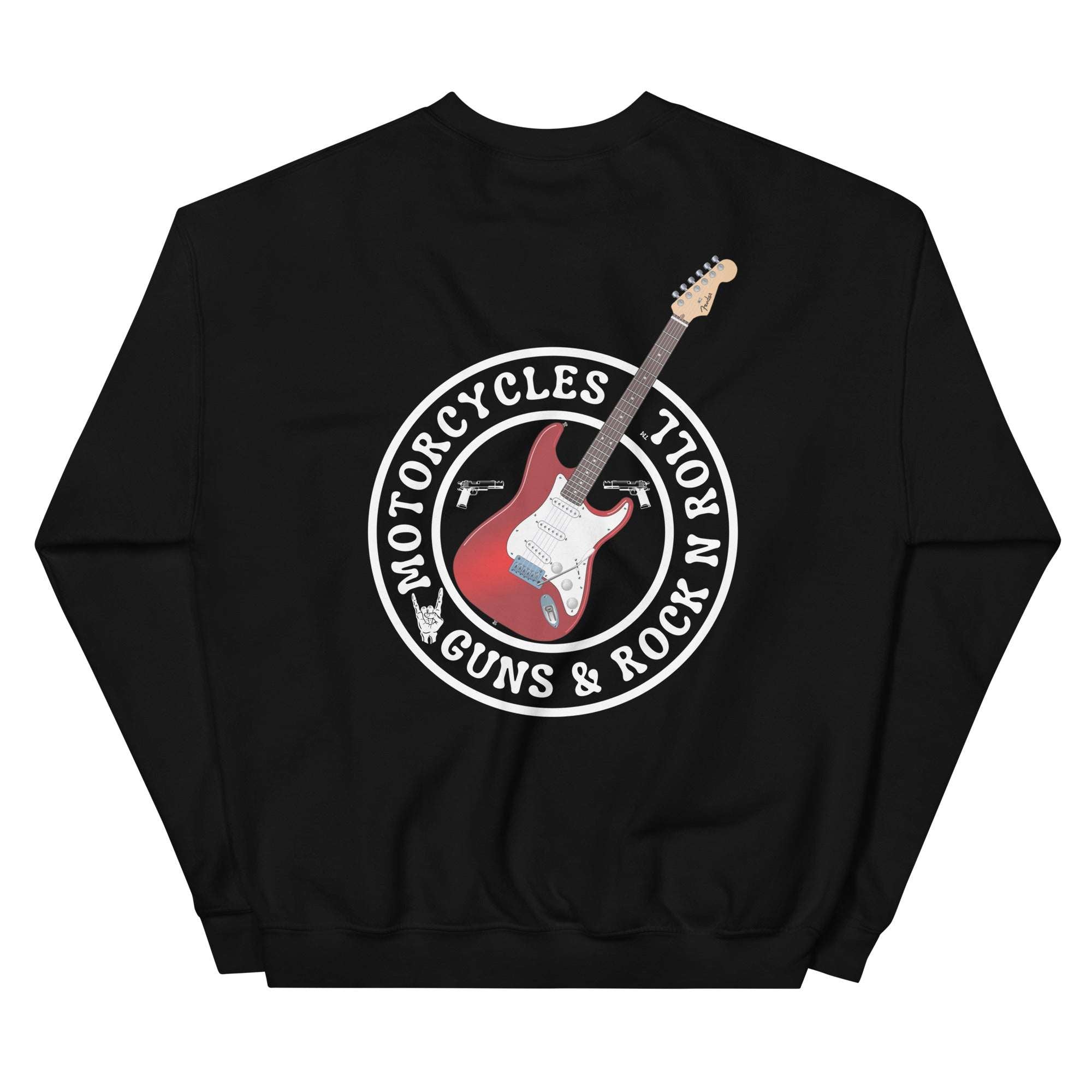 Motorcycles Guns And Rock N Roll Sweatshirt-MGW Clothing